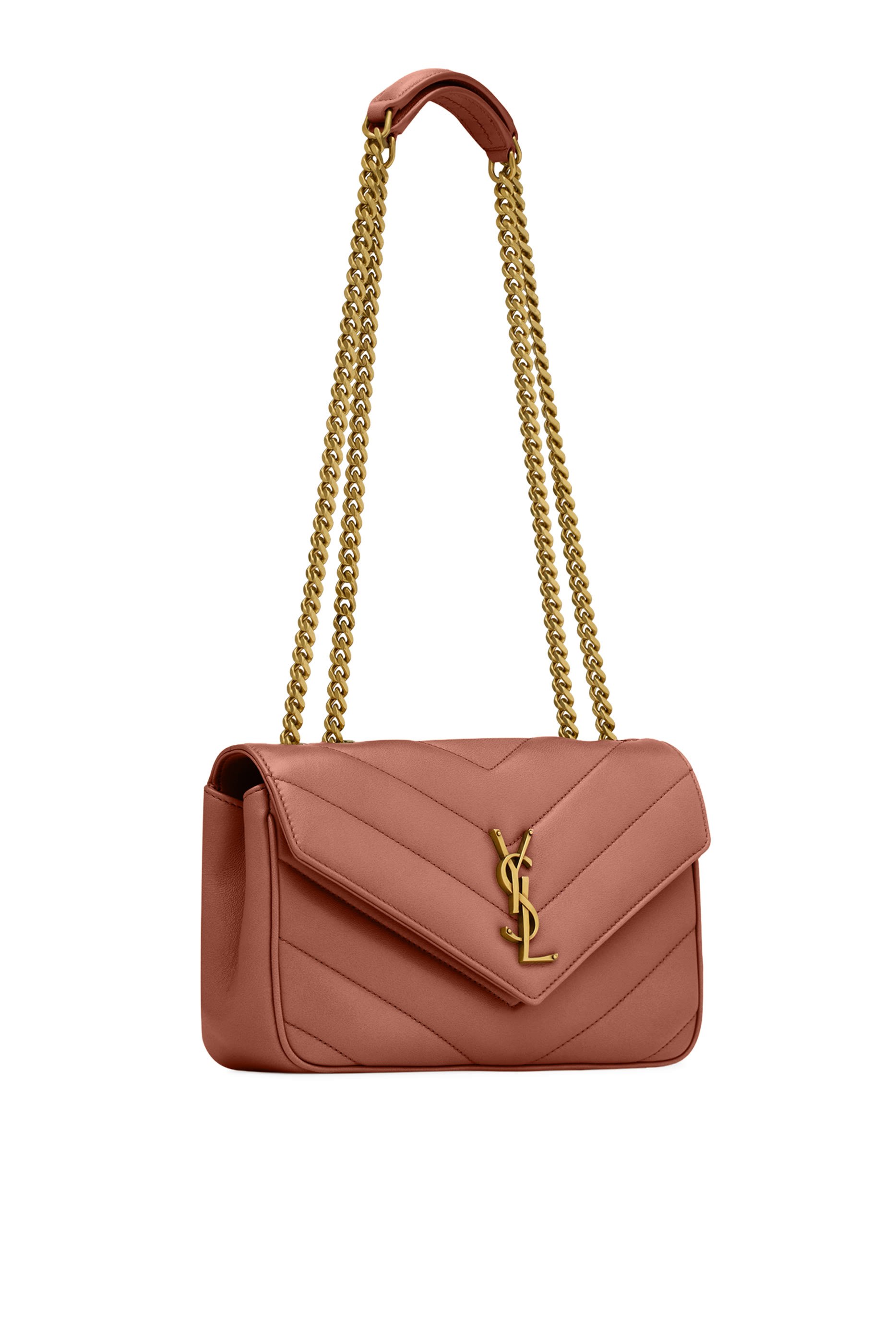 Loulou Small Chain Bag In Matelass&eacute; Lambskin 