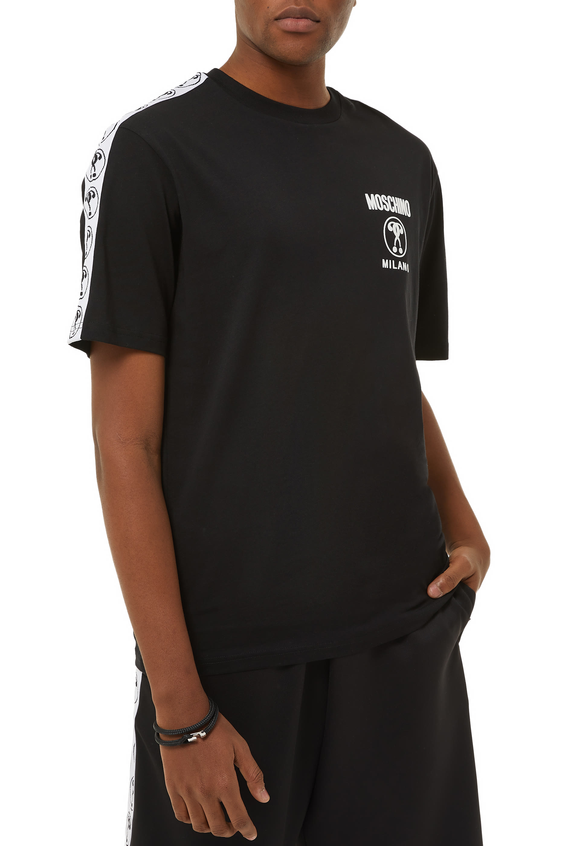 Moschino Logo Tape Crewneck T-Shirt