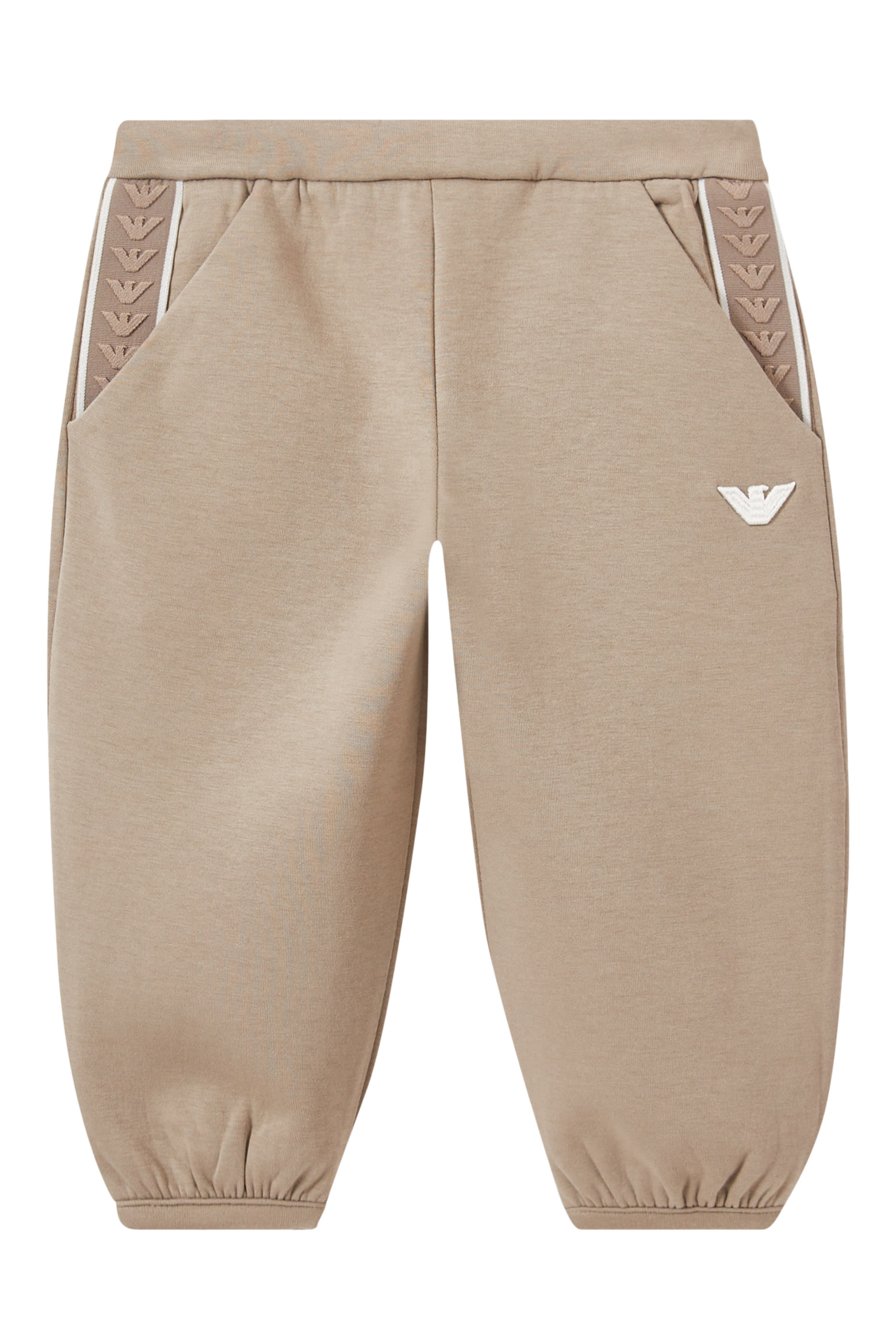 Kids Eagle Logo Tape Elastic Joggers