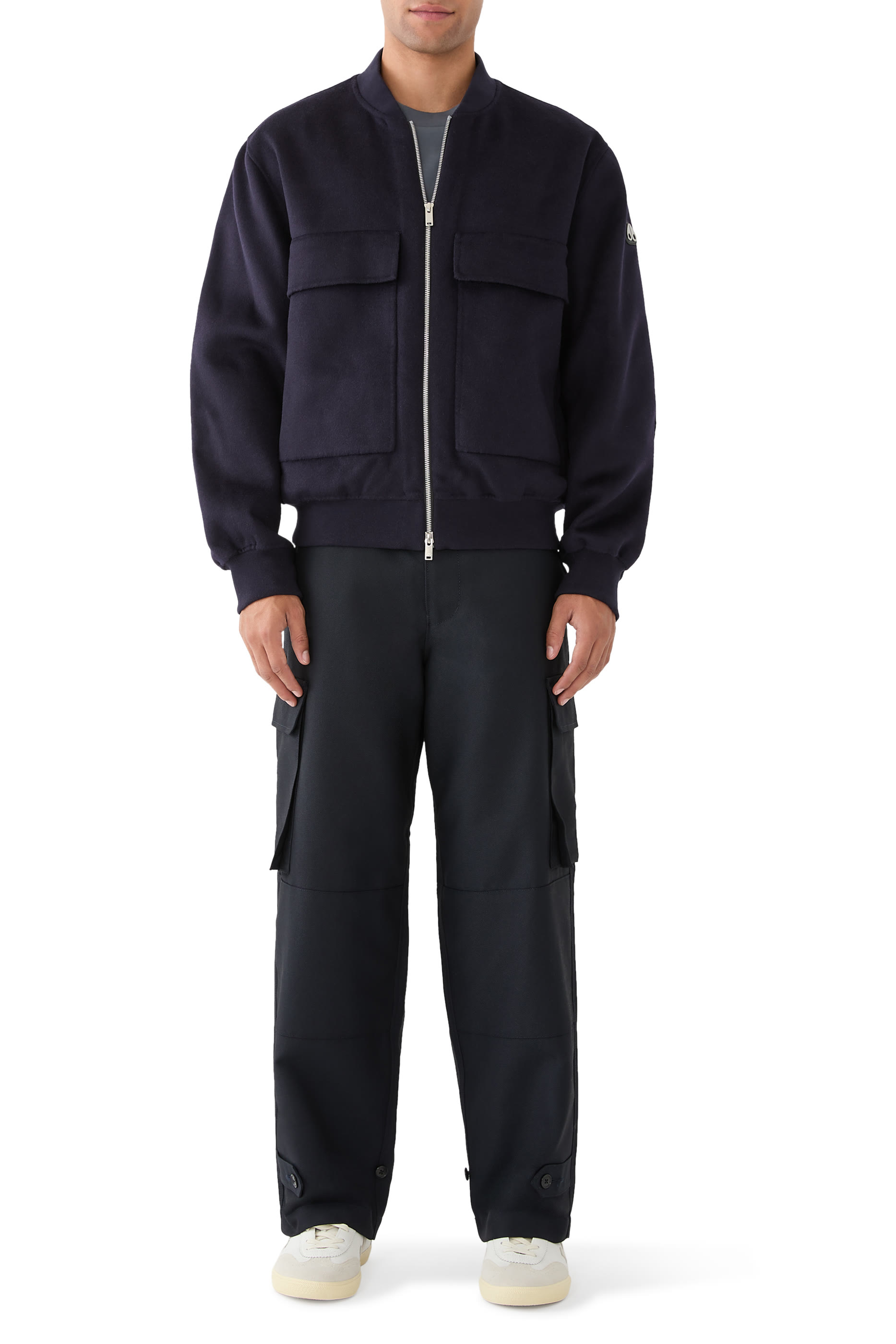 Alder Cashmere-Wool Bomber Jacket