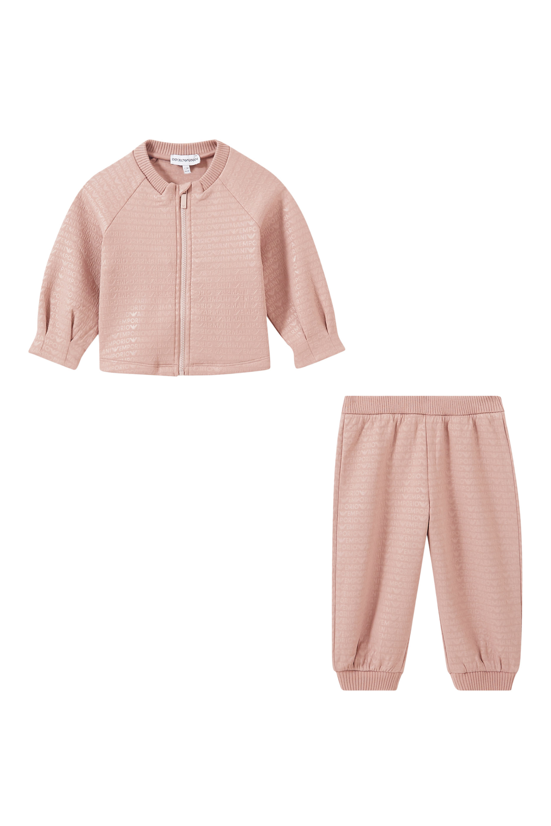 Kids All-Over Logo Tracksuit with Zipped Sweatshirt