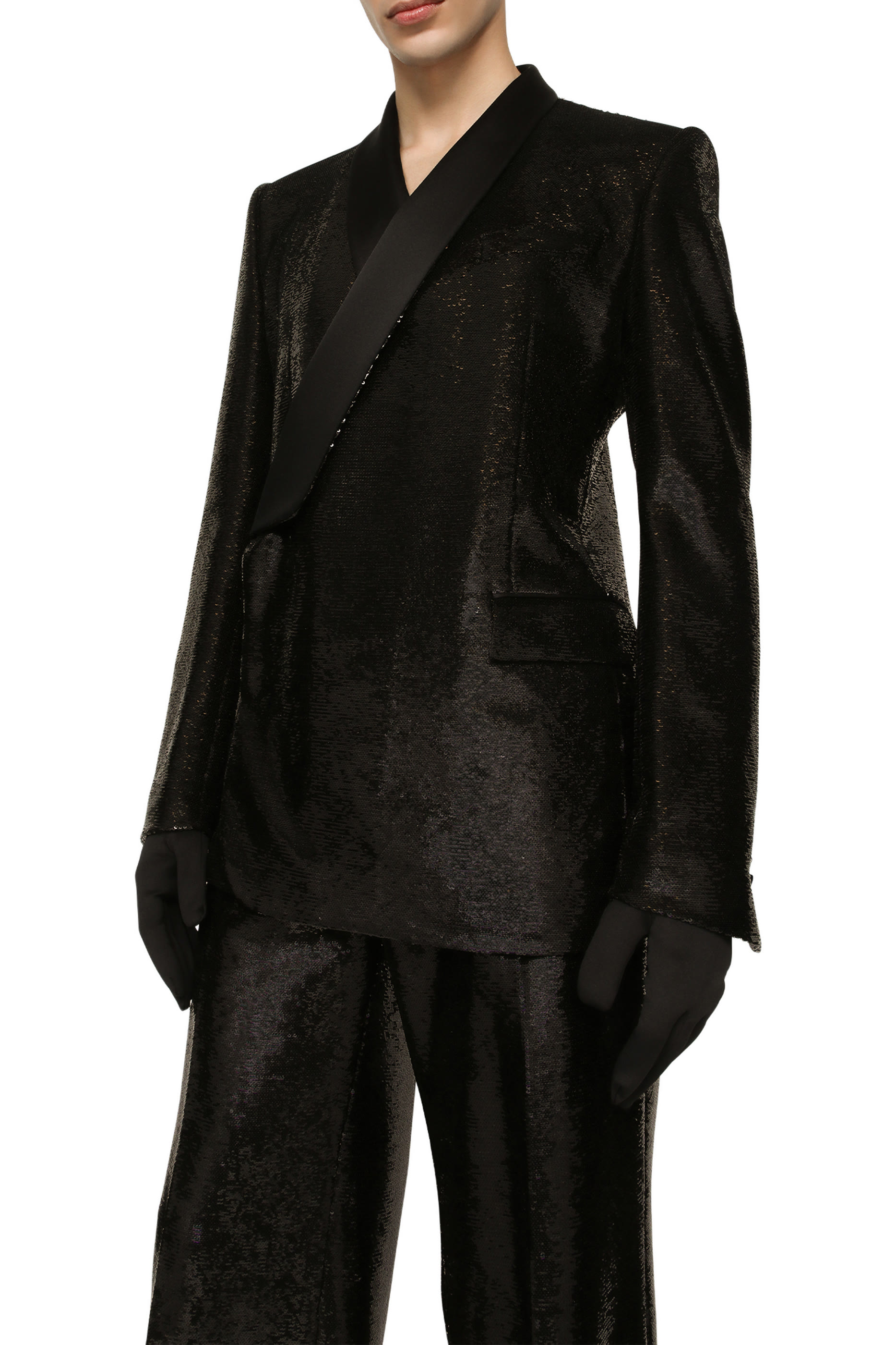 Sequined Double-Breasted Sicilia-Fit Tuxedo Jacket