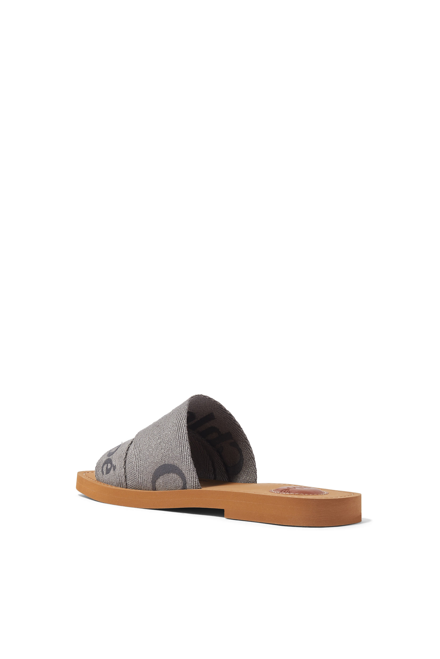 Woody Flat Linen Mules