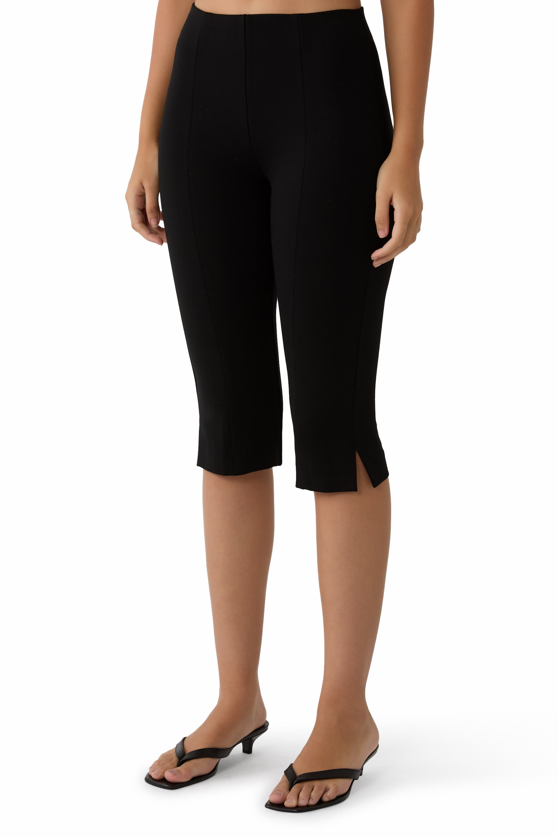 Soft Stretch Ponte Pull-On Capris