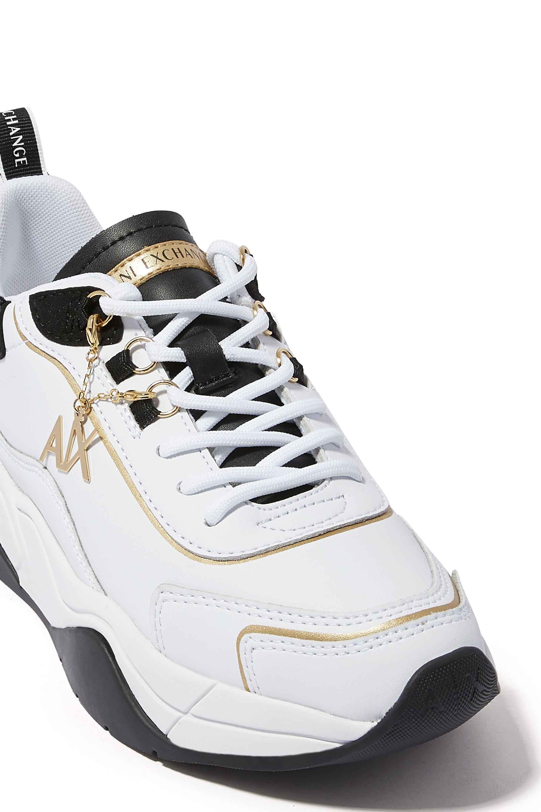 Logo Charm Leather Sneakers