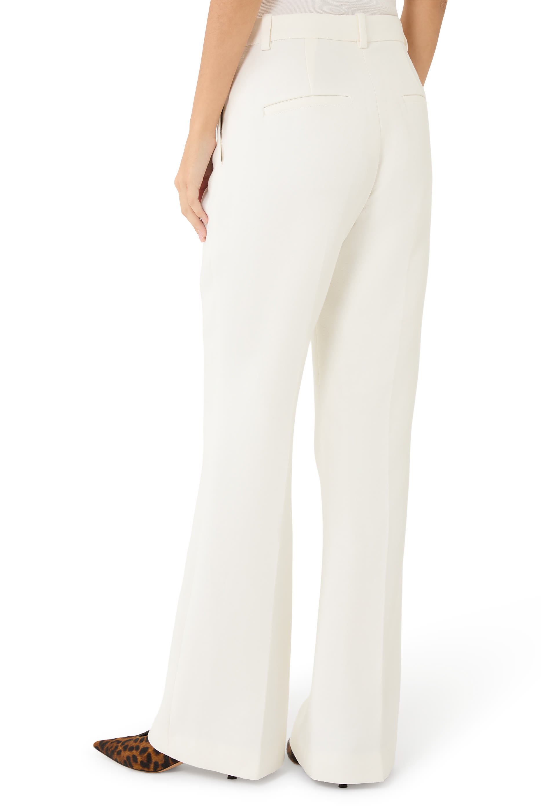 Mid-Rise Flare Trousers