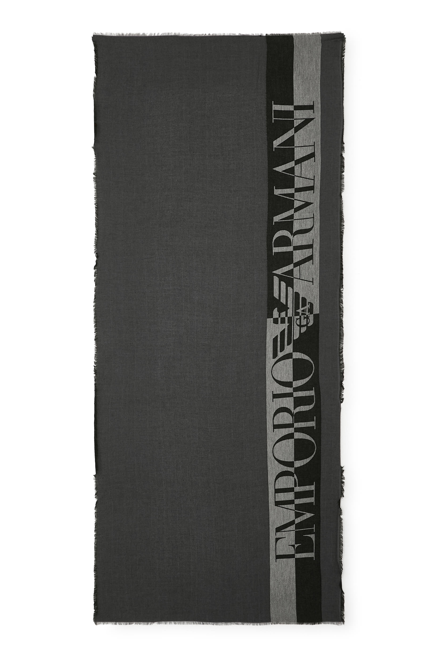 Two-Tone Oversized Logo Scarf