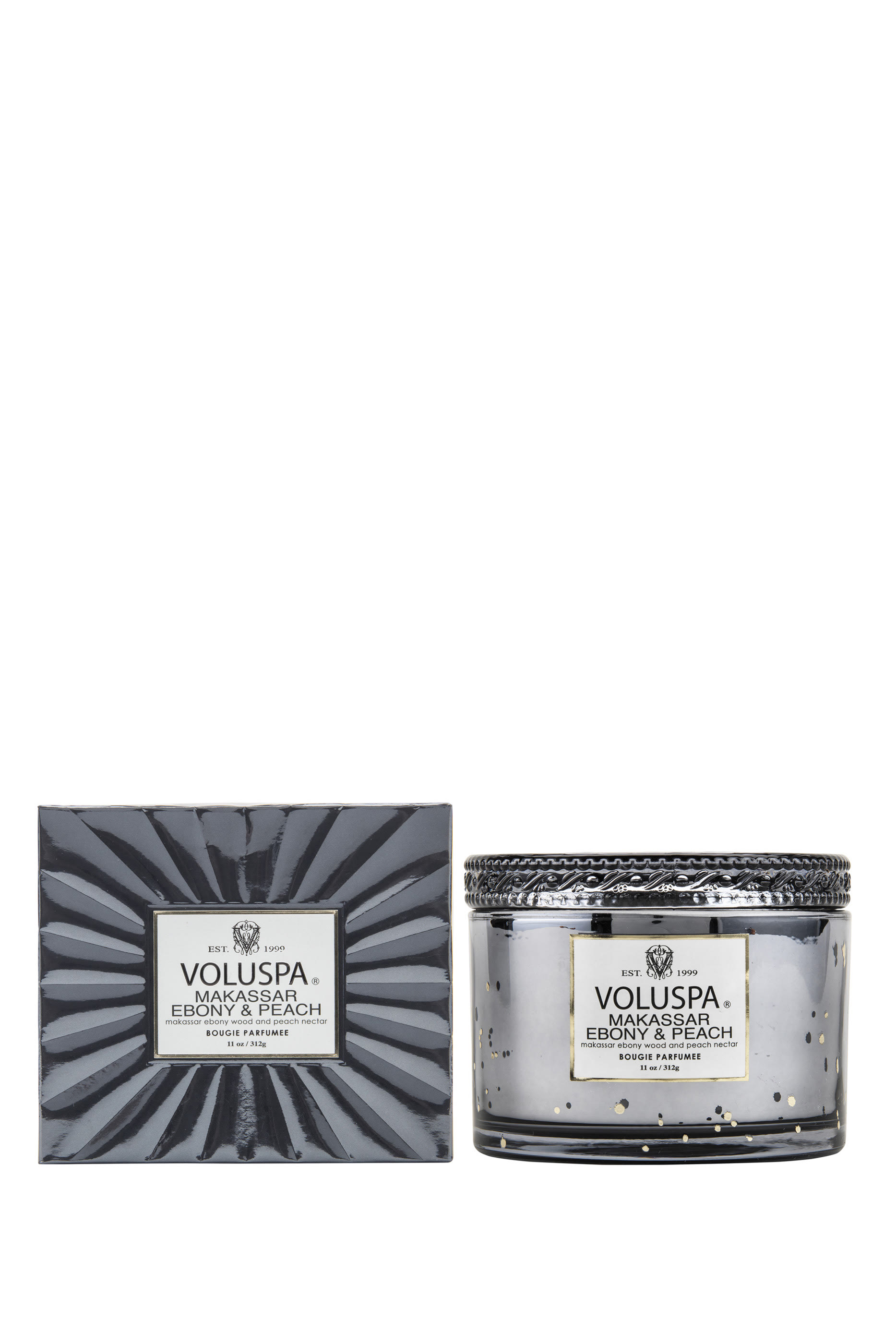 Makassar Ebony & Peach Candle