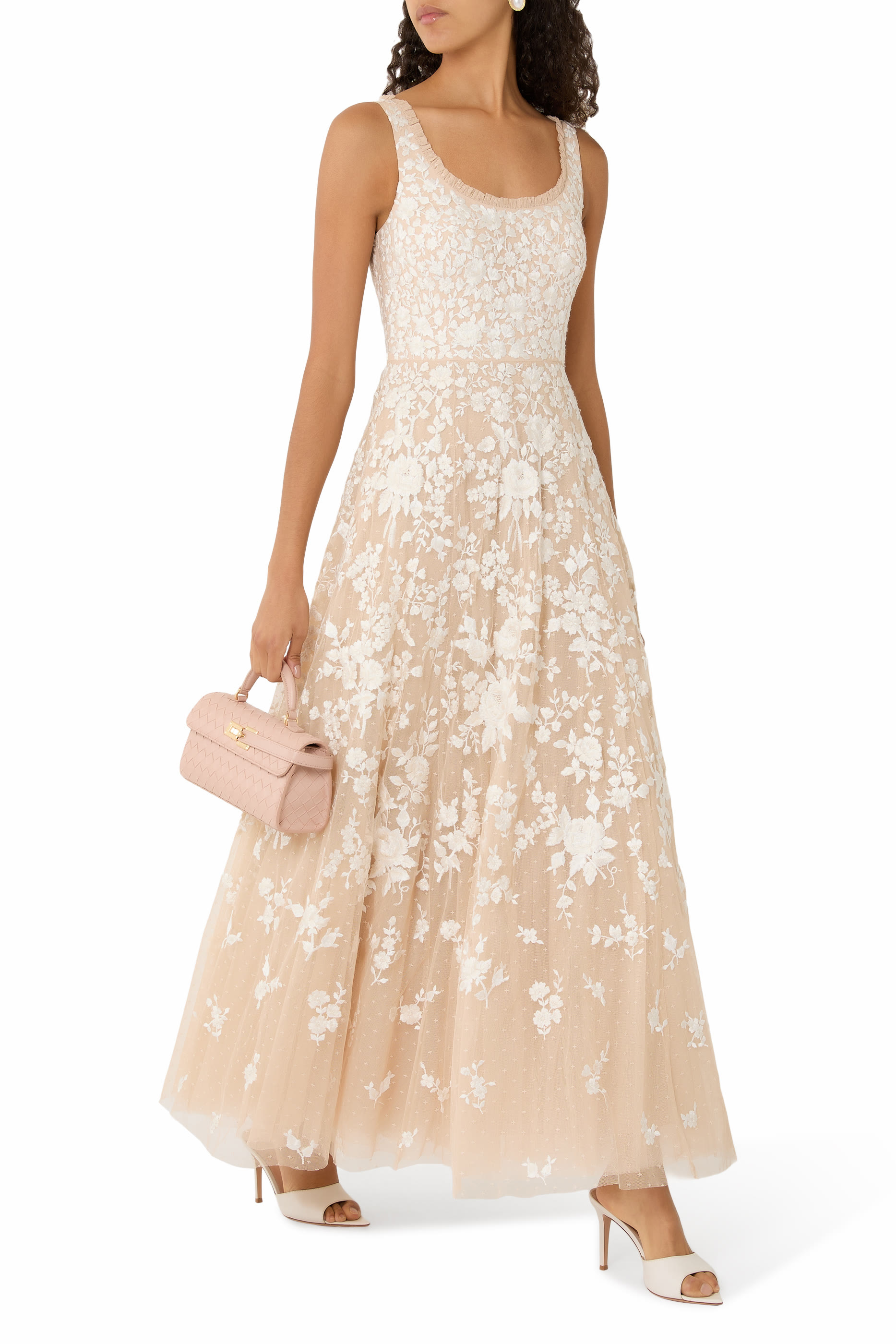 Rosa Scoop Neck Ankle Gown