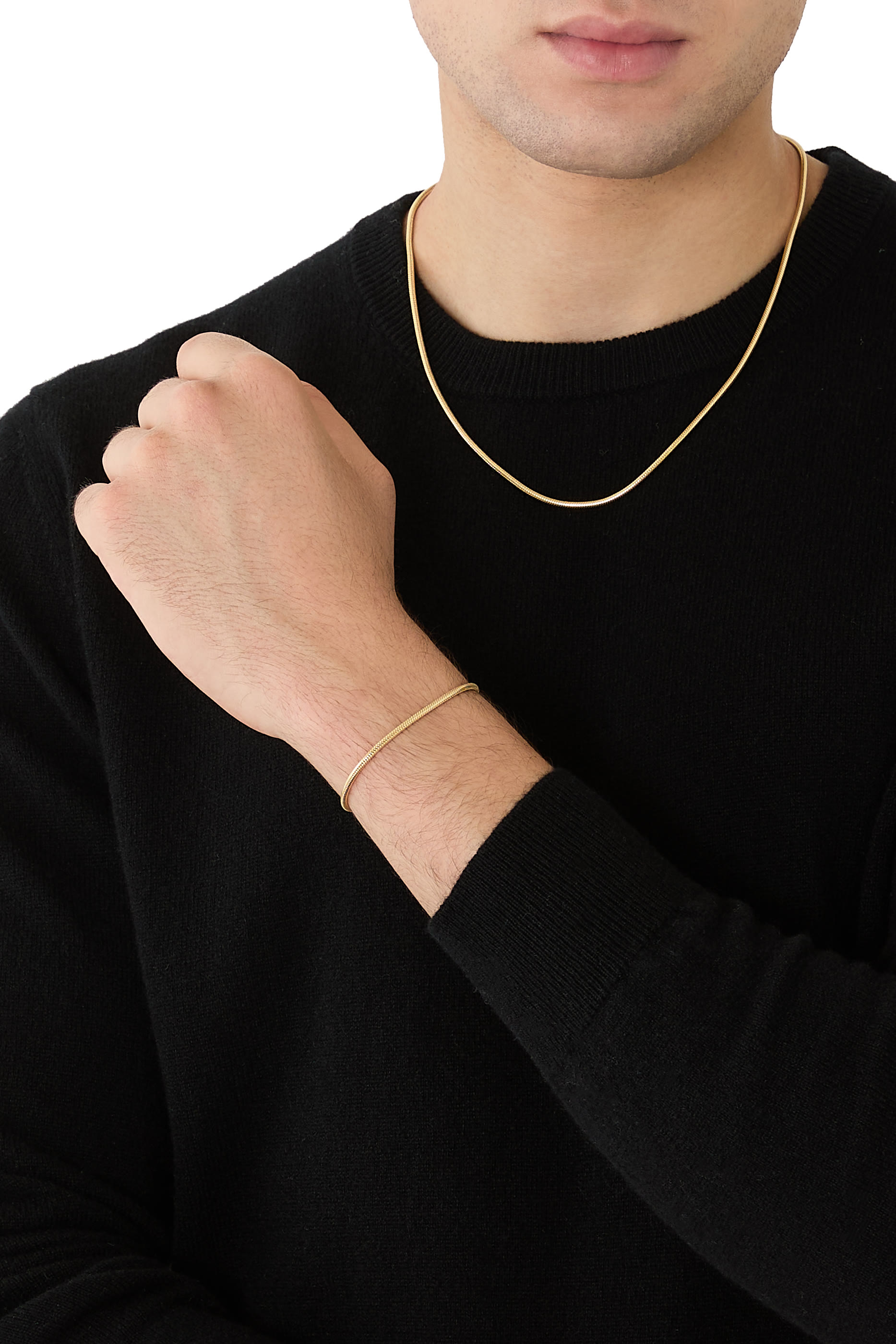 Snake Chain Bracelet, 14kt Gold-Plated Sterling Silver