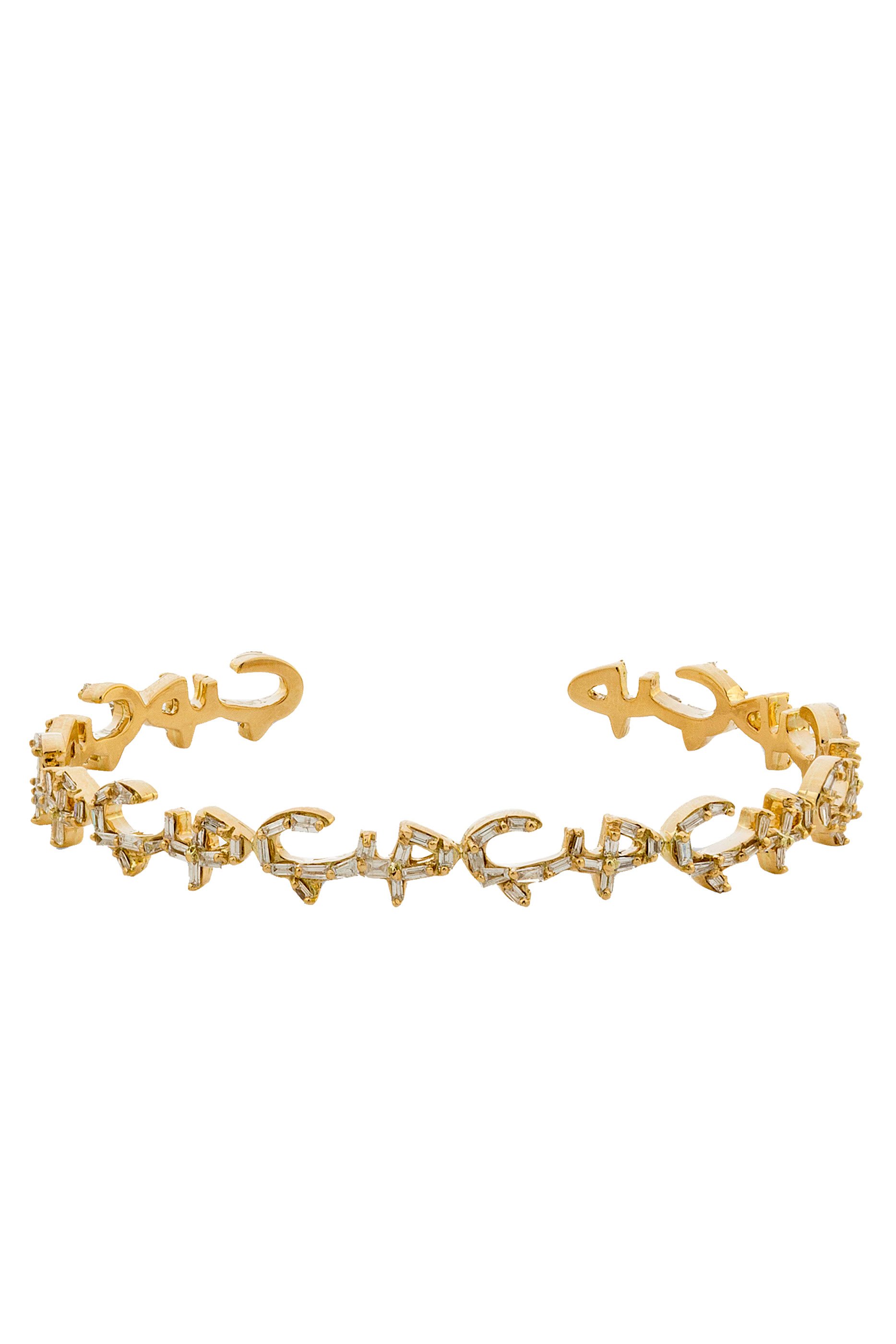 "Hobb/Love" Wrist Cuff, 18k Yellow Gold & Diamonds