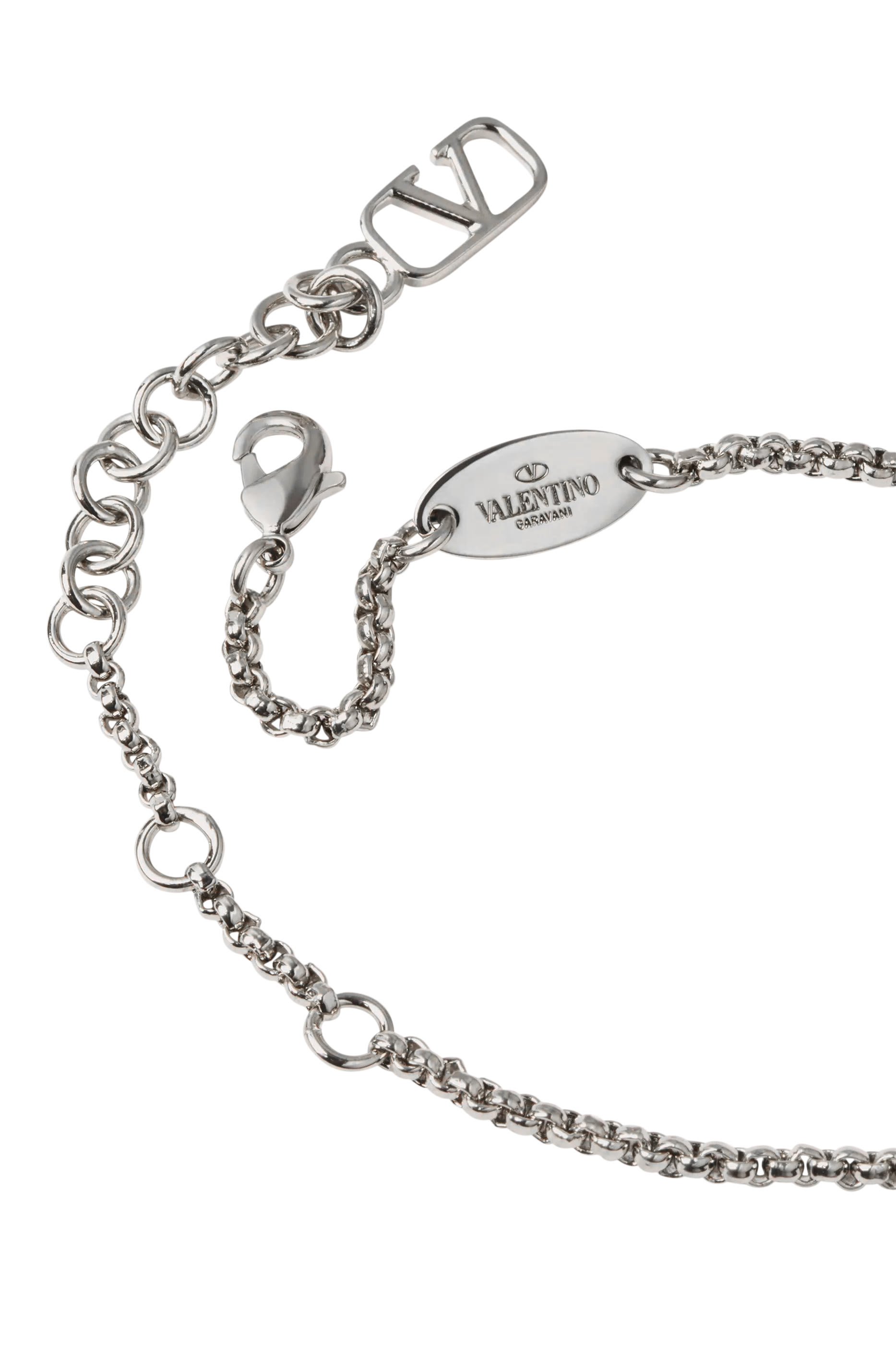 VLogo Signature Bracelet in Metal and Swarovski® Crystals