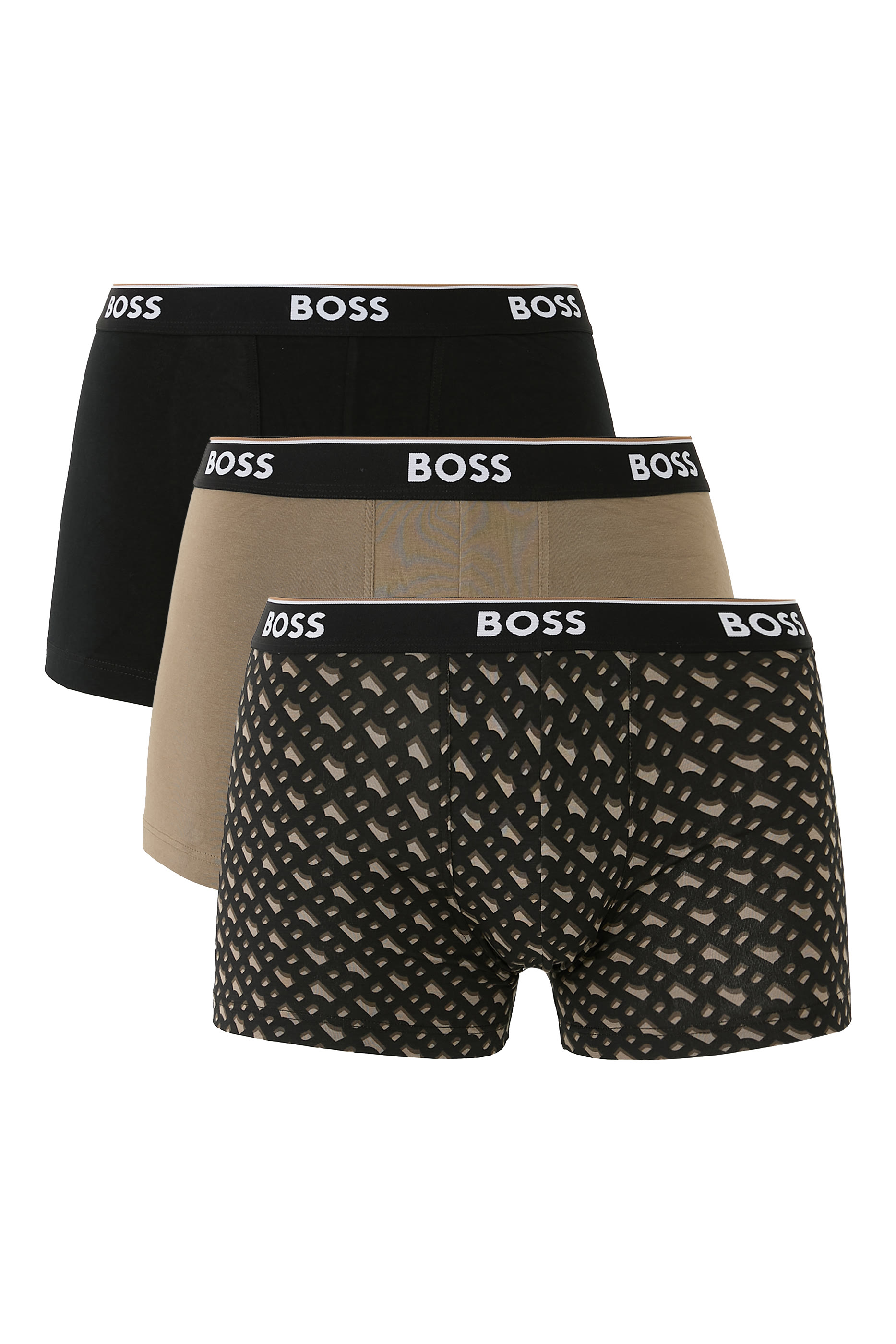 Three-Pack Logo-Waistband Stretch Cotton Trunks