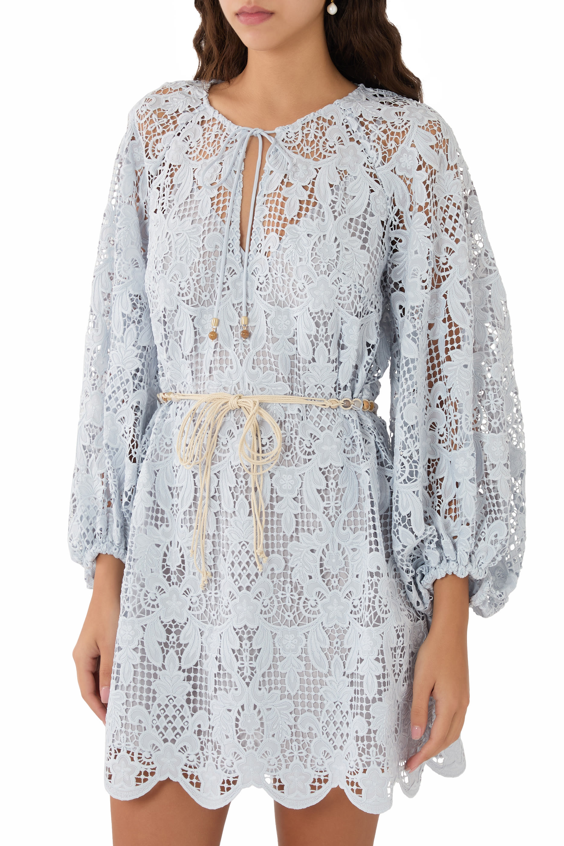 Coco Lace Tunic Mini Dress