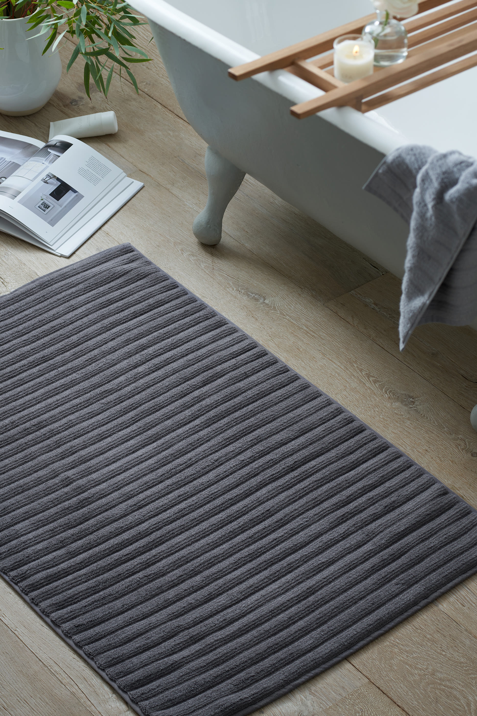 Ribbed Hydrocotton Bath Mat