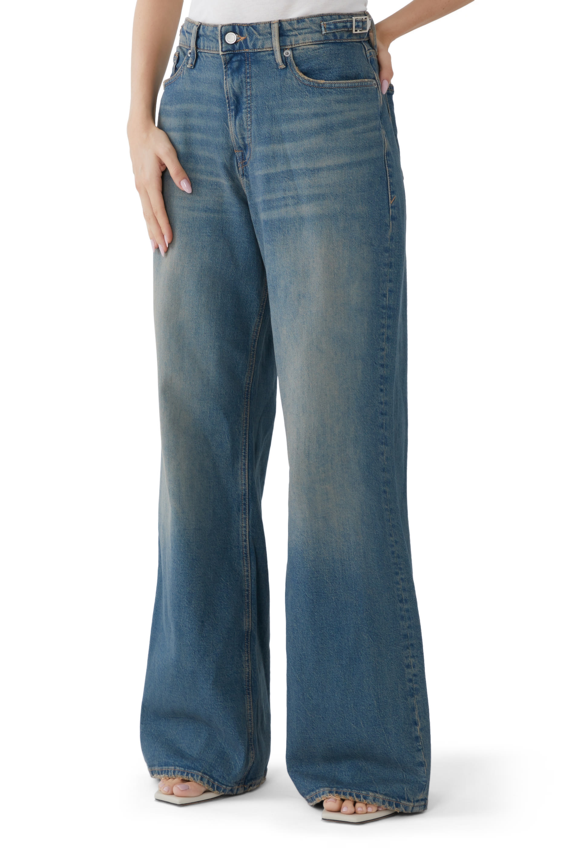 Good Ease Adjustable Tabs Wide Leg Pants