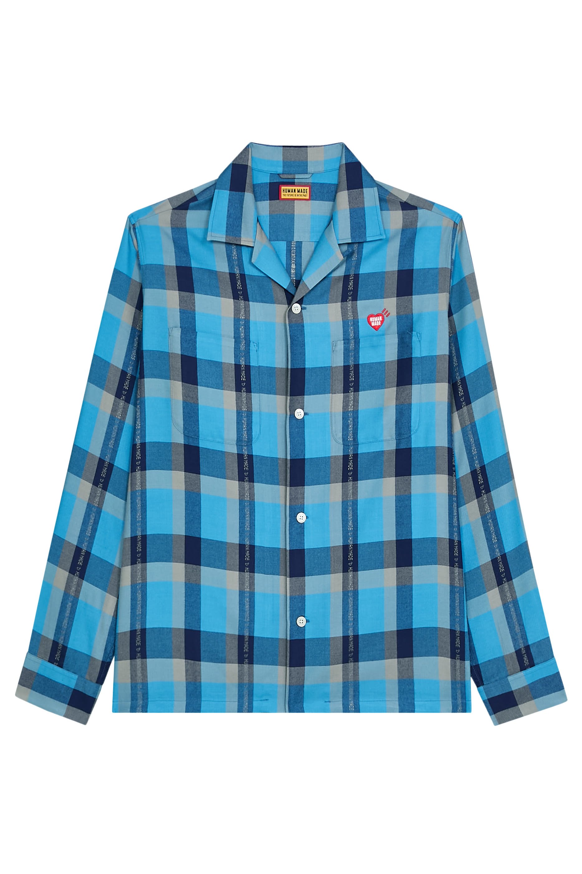 Open Collar Check Shirt