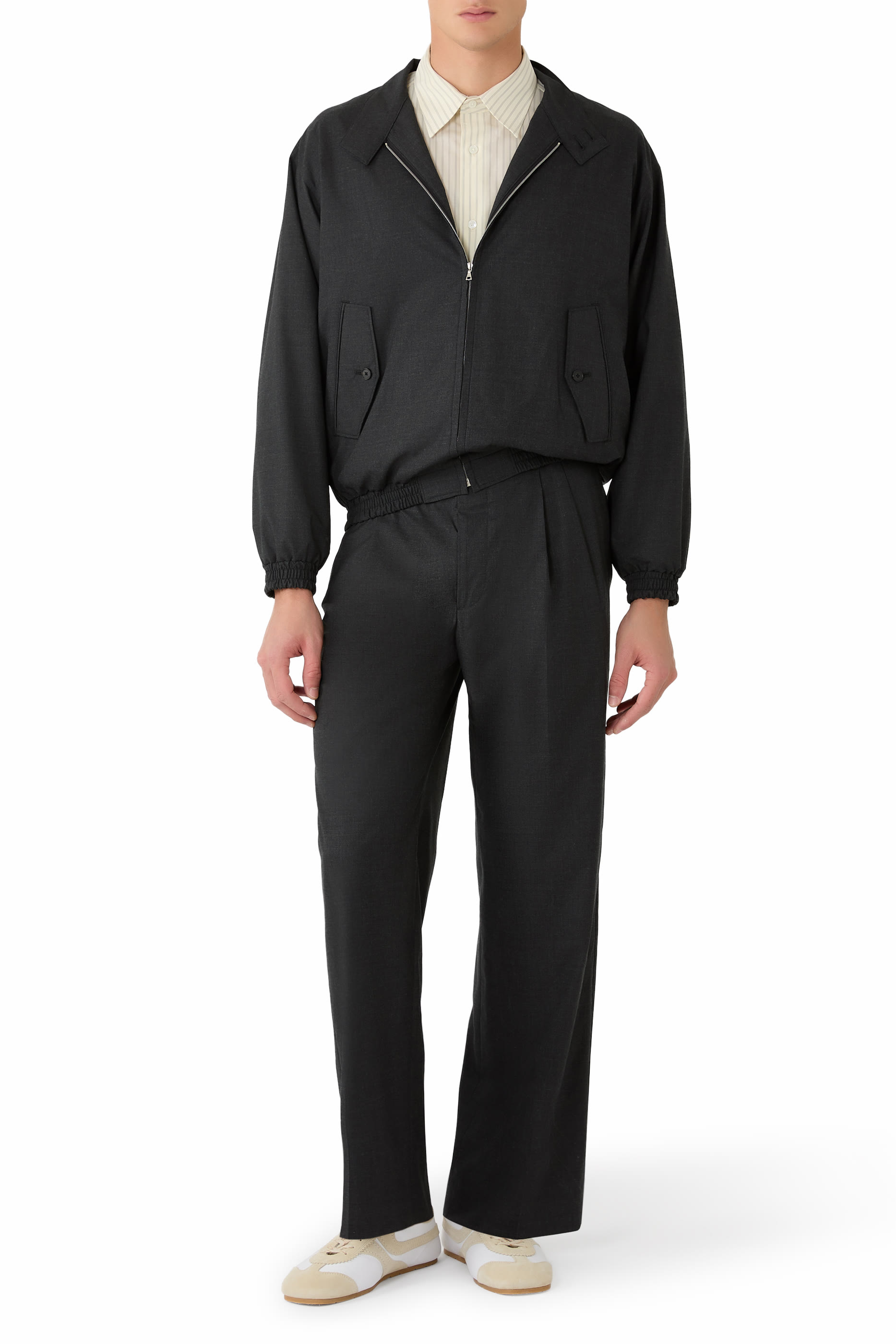 Ultra Fine Tropical Wool Two-Tuck Slacks 