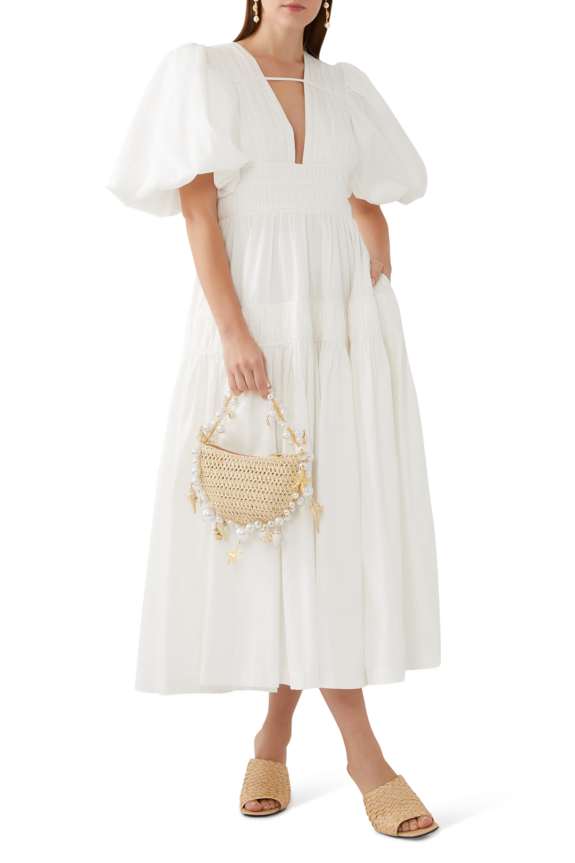 Fallingwater Ruched Midi Dress