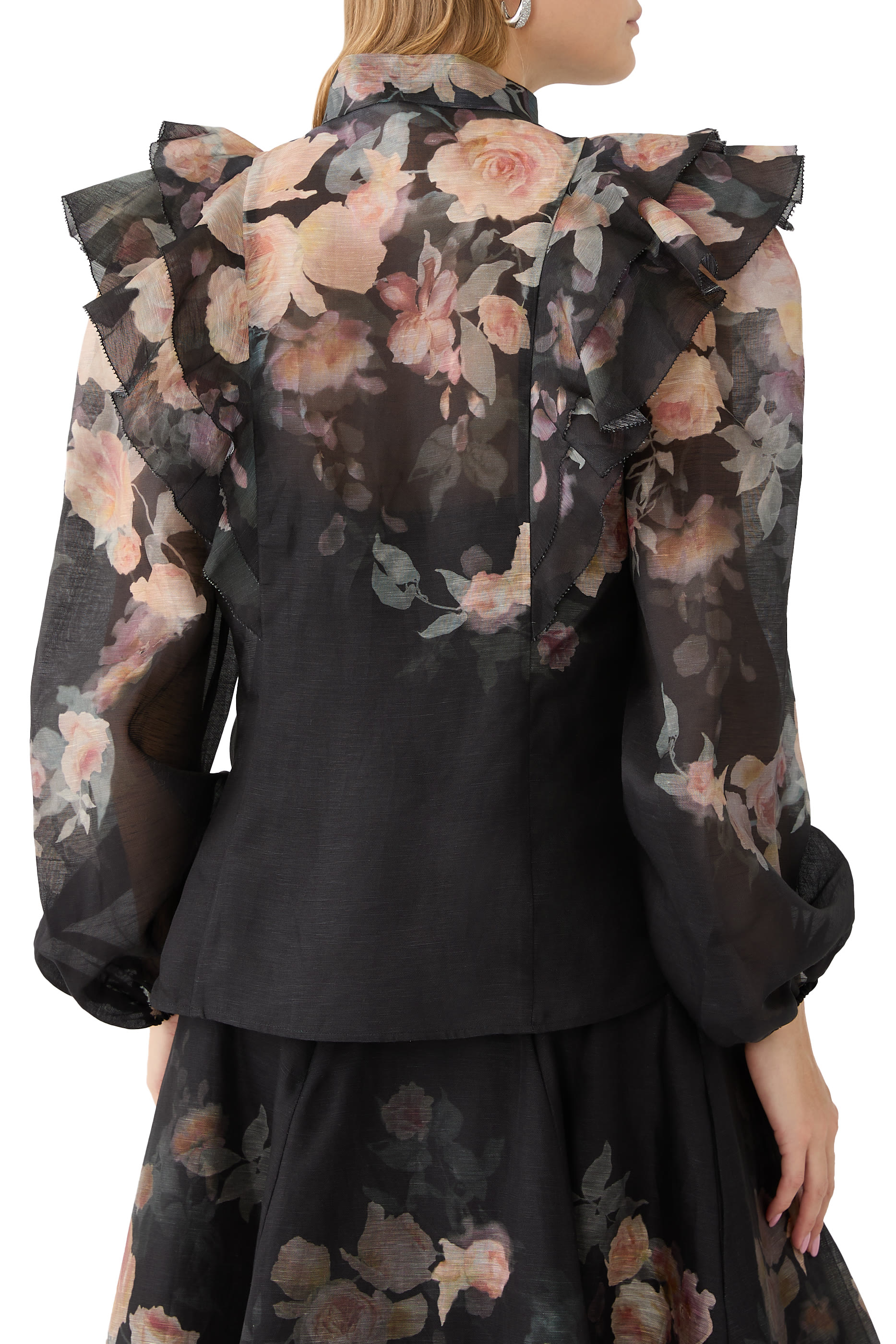 Crush Frill Sleeve Blouse