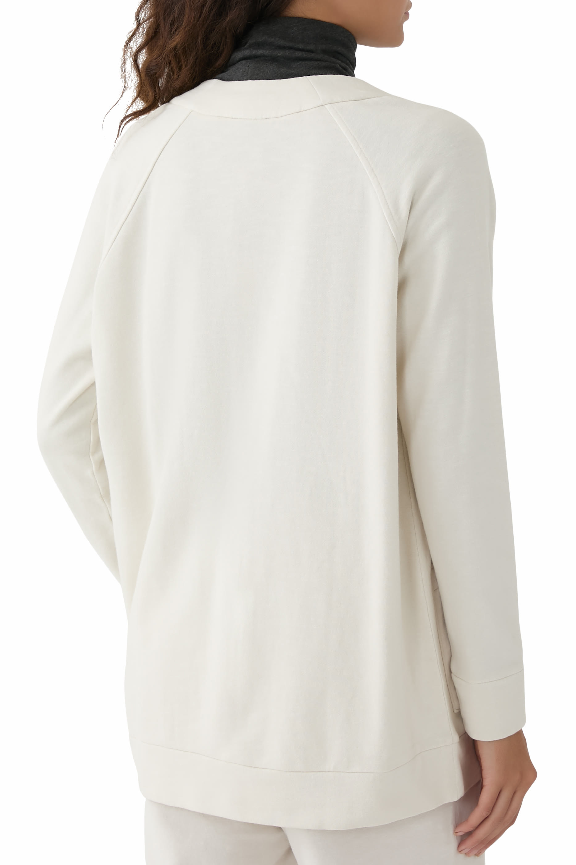 Garment-Dyed Terry Long Cardigan