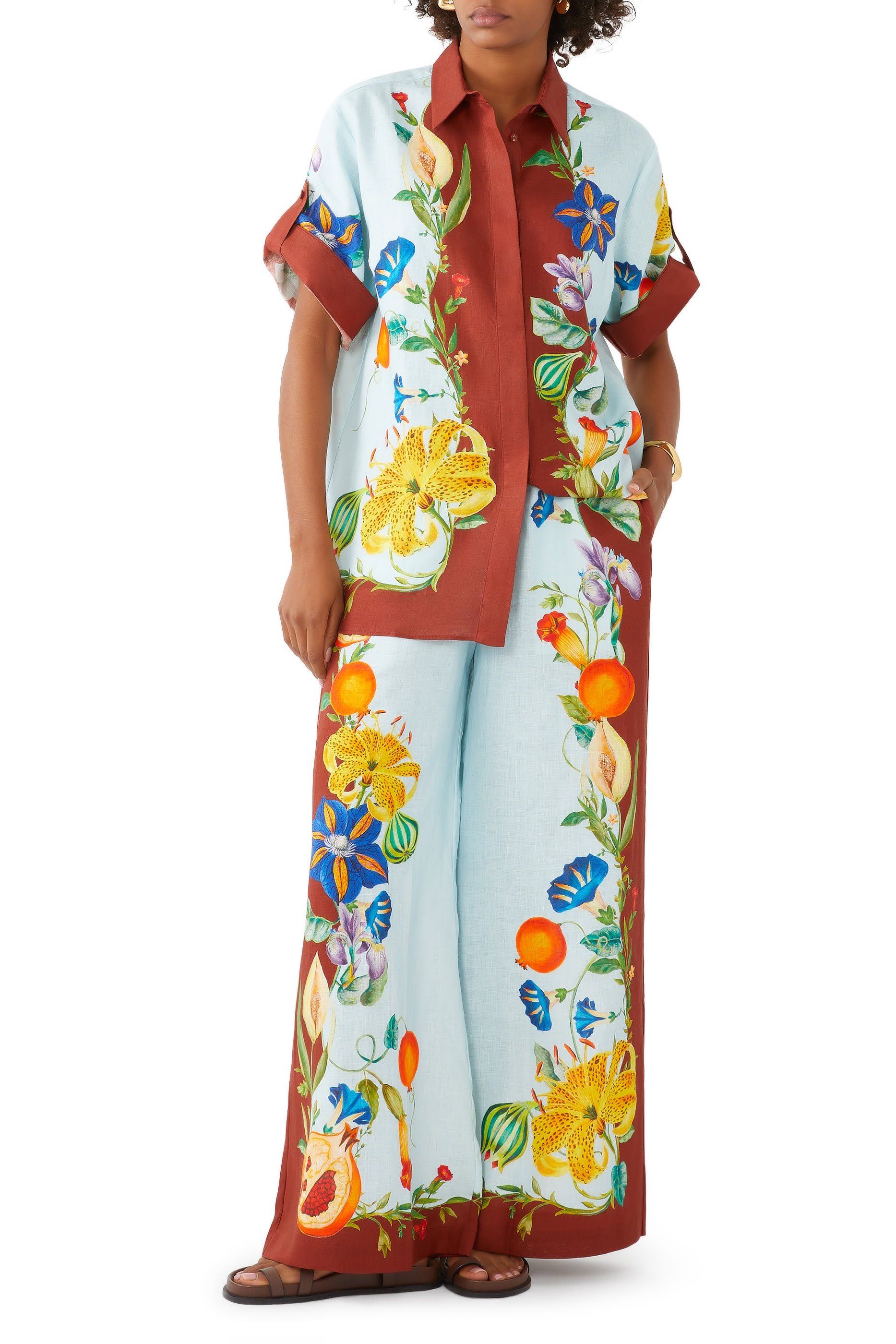 Dahlia Floral Linen Shirt