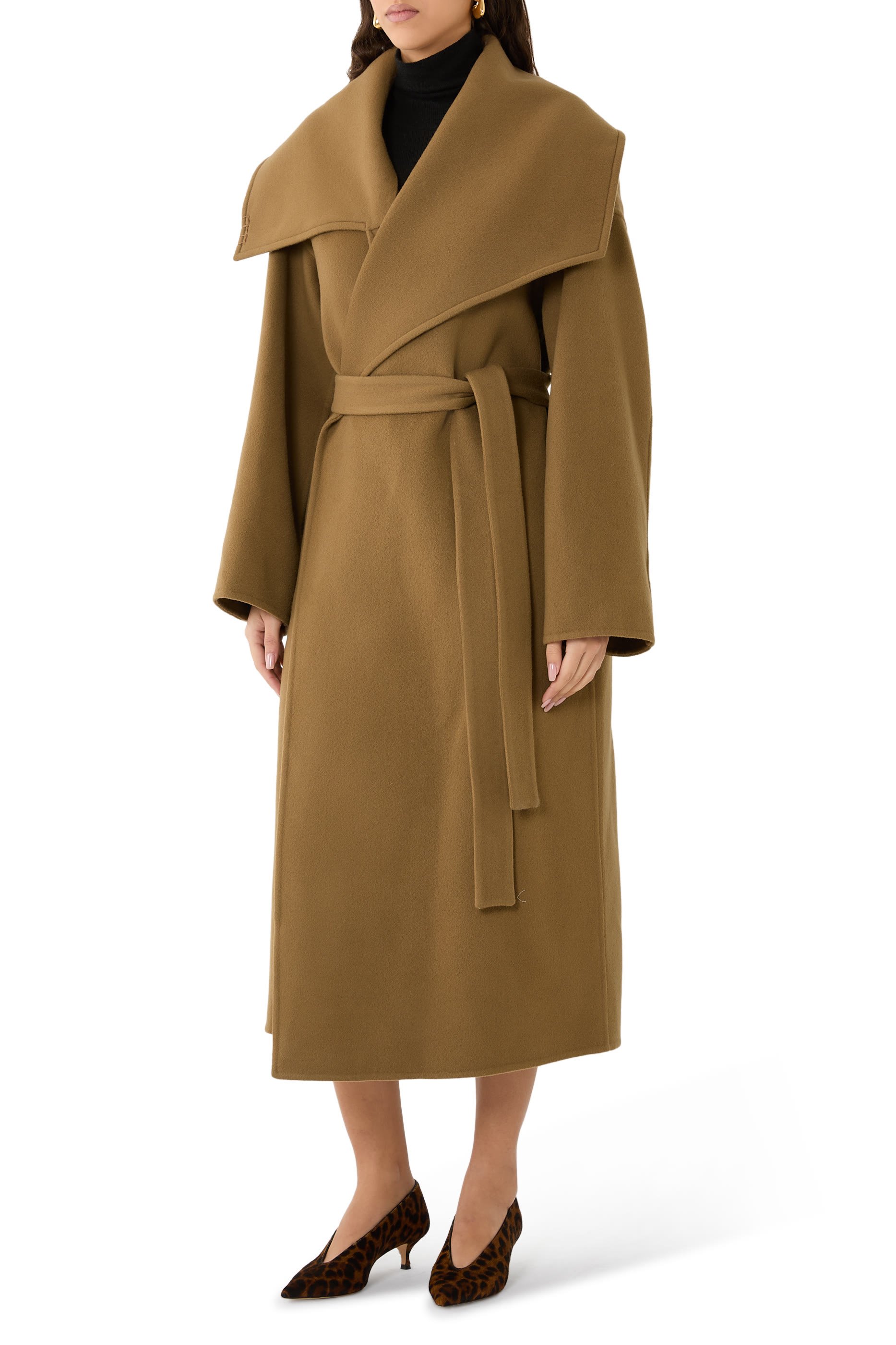 Longline Wrap Front Coat