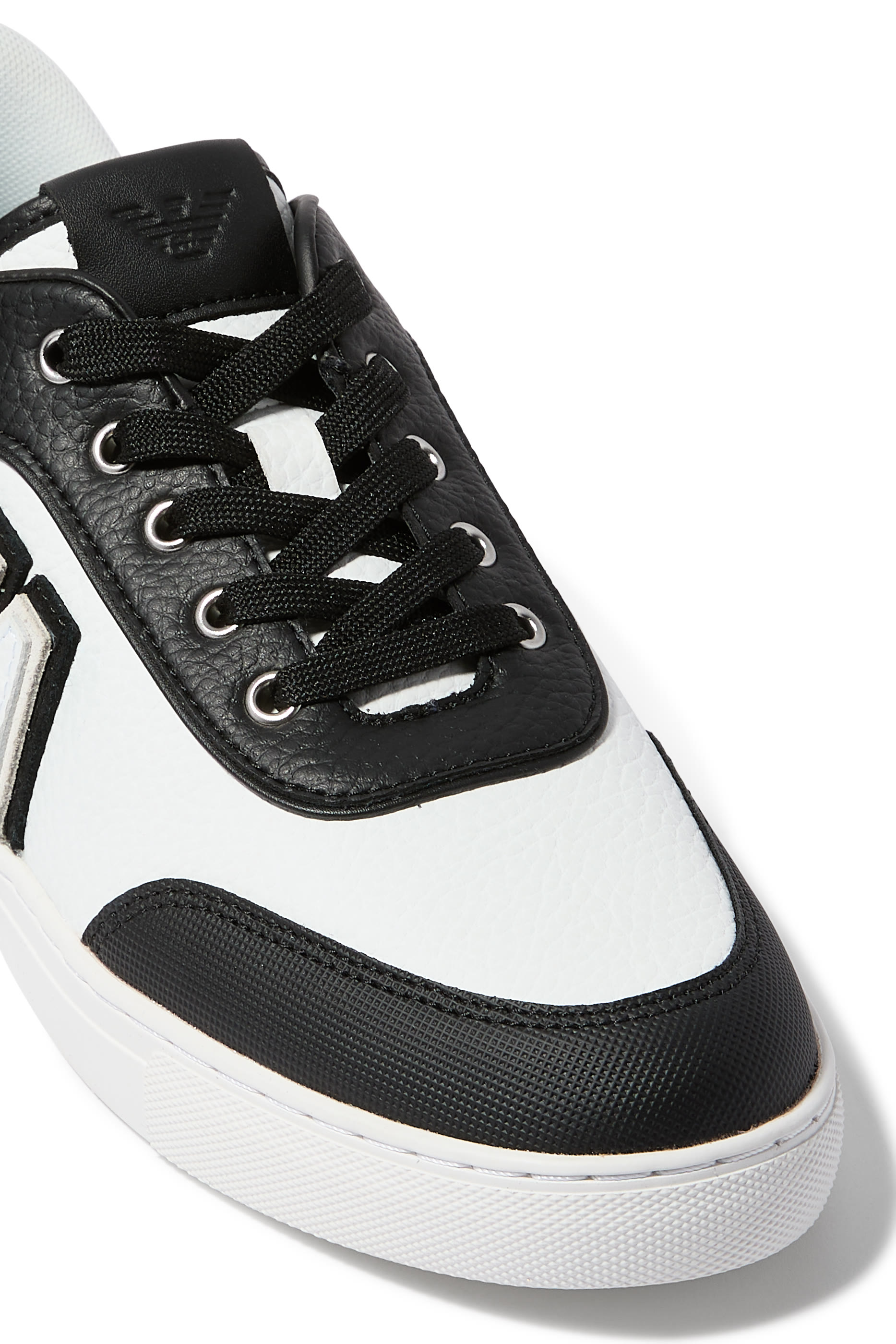 EA Logo Leather Sneakers