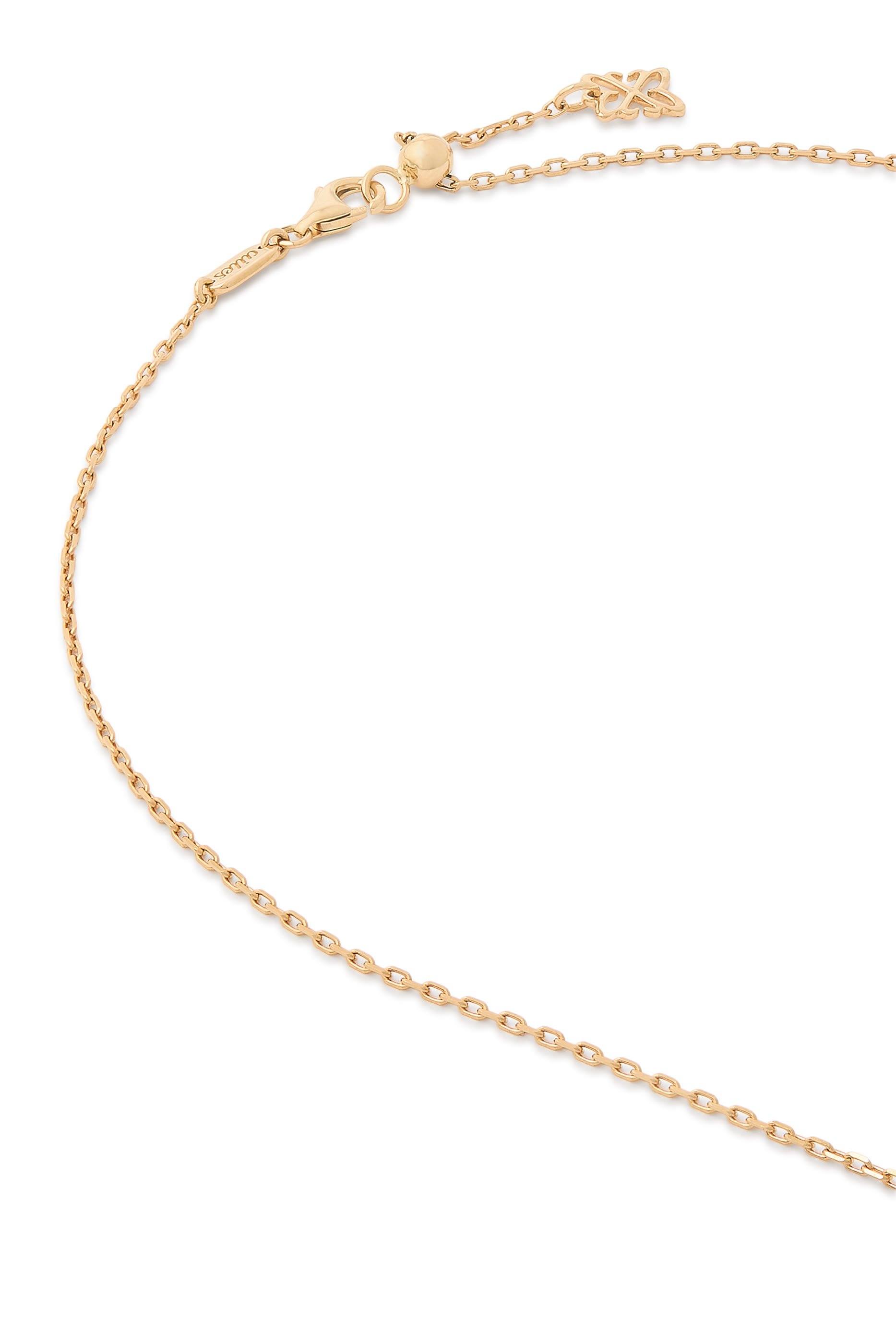  Padel Racket Pendant, 18K Yellow Gold with Diamonds & Enamel