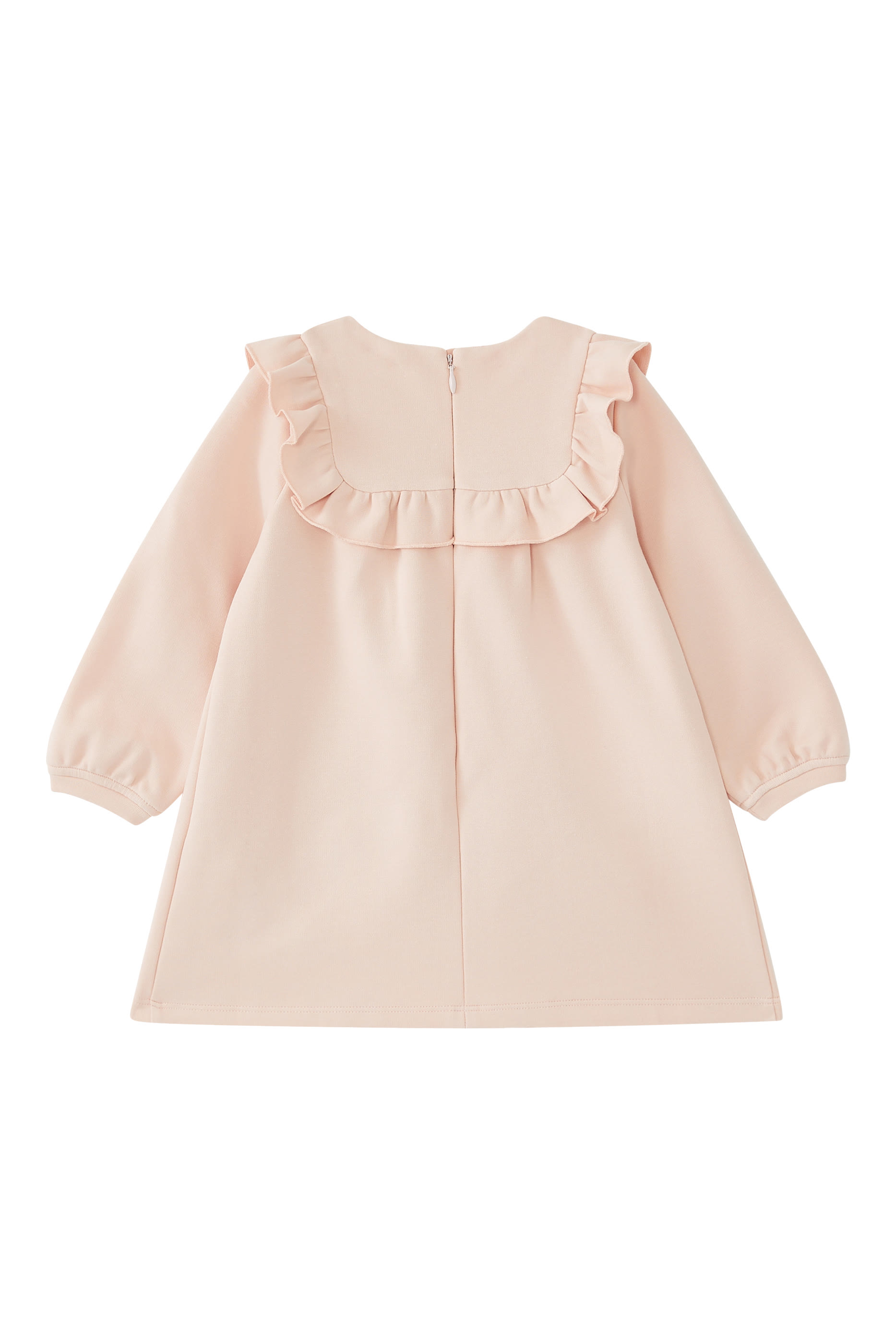 Kids Frilled Trim Long Sleeve Dress