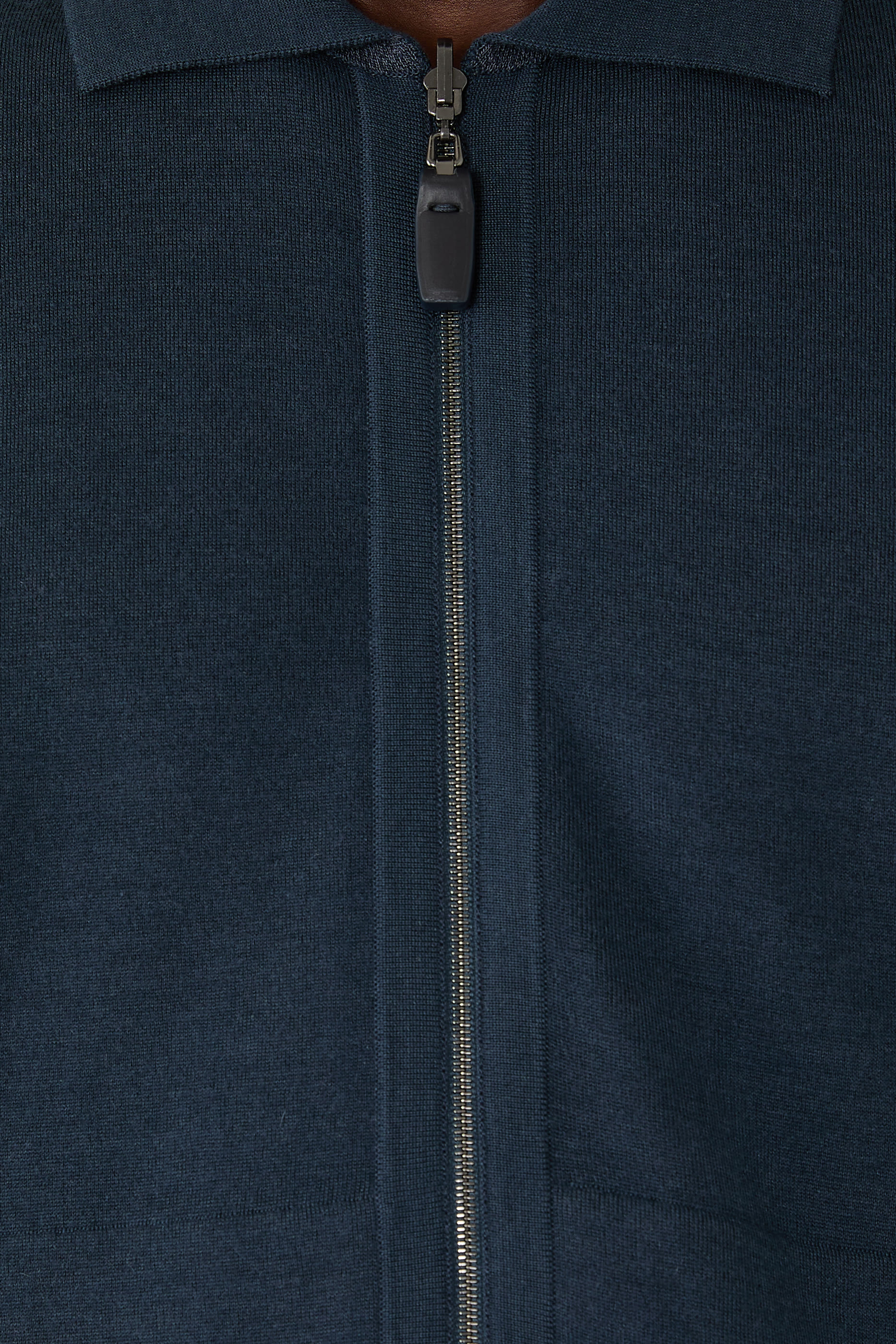 Stand-Up Collar Zip-Up Cardigan