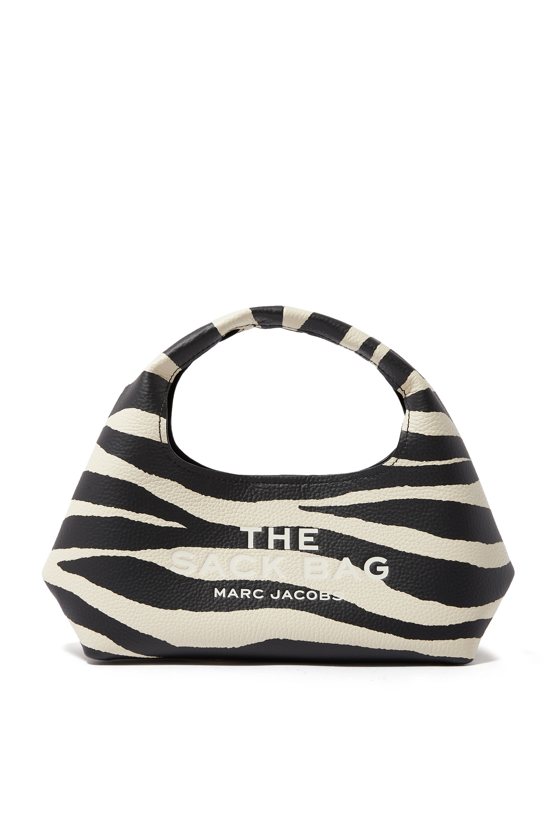 Zebra Leather Mini Sack Bag