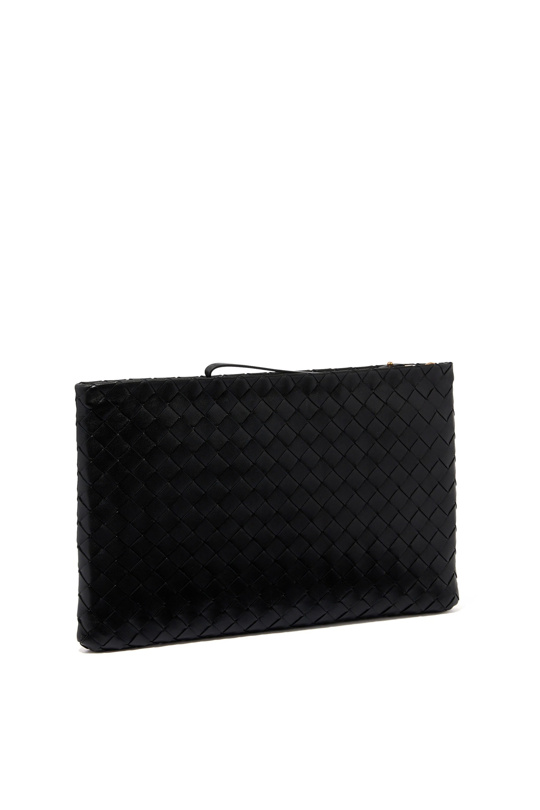 Large Intrecciato Leather Pouch