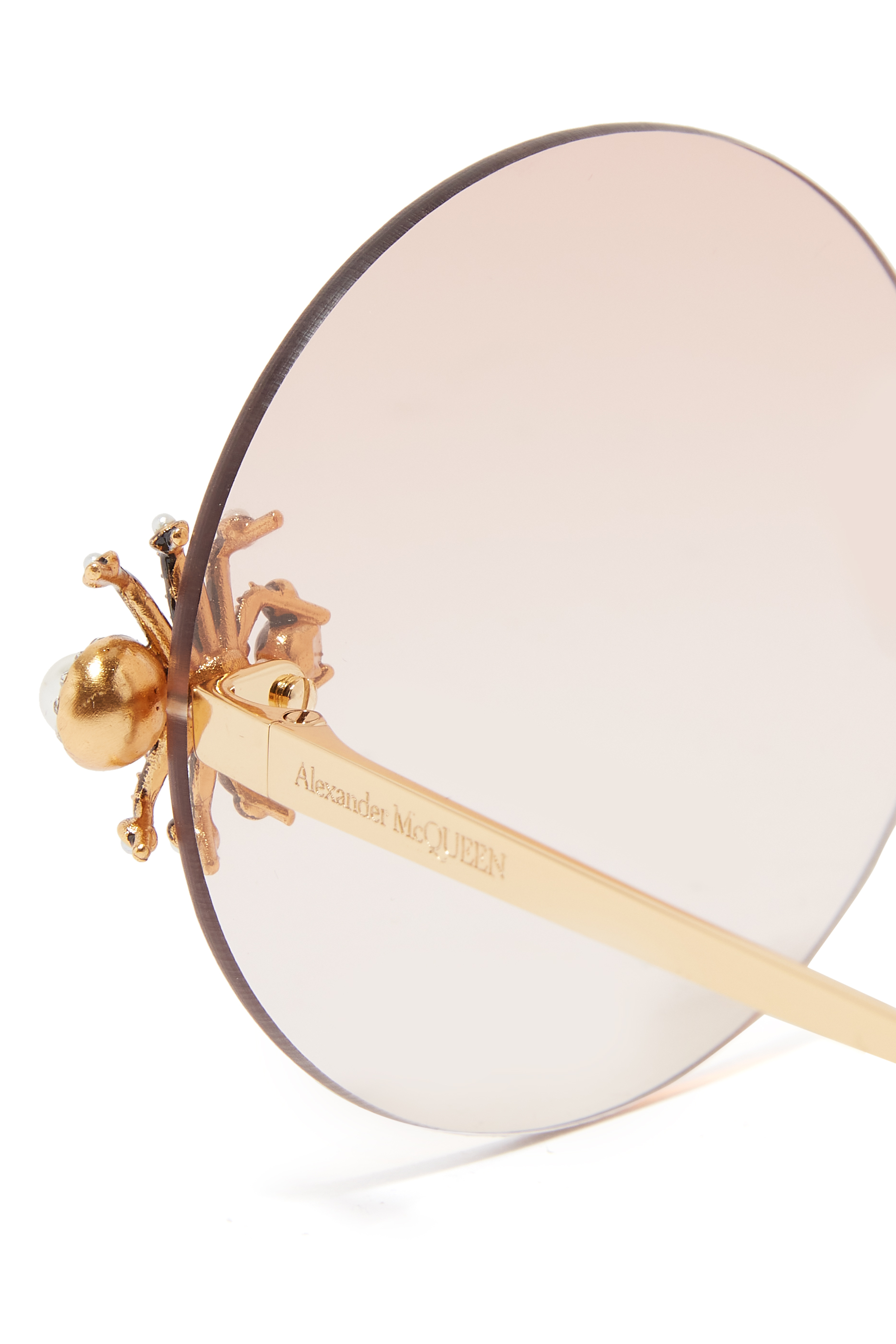 Spider Jeweled Round Sunglasses