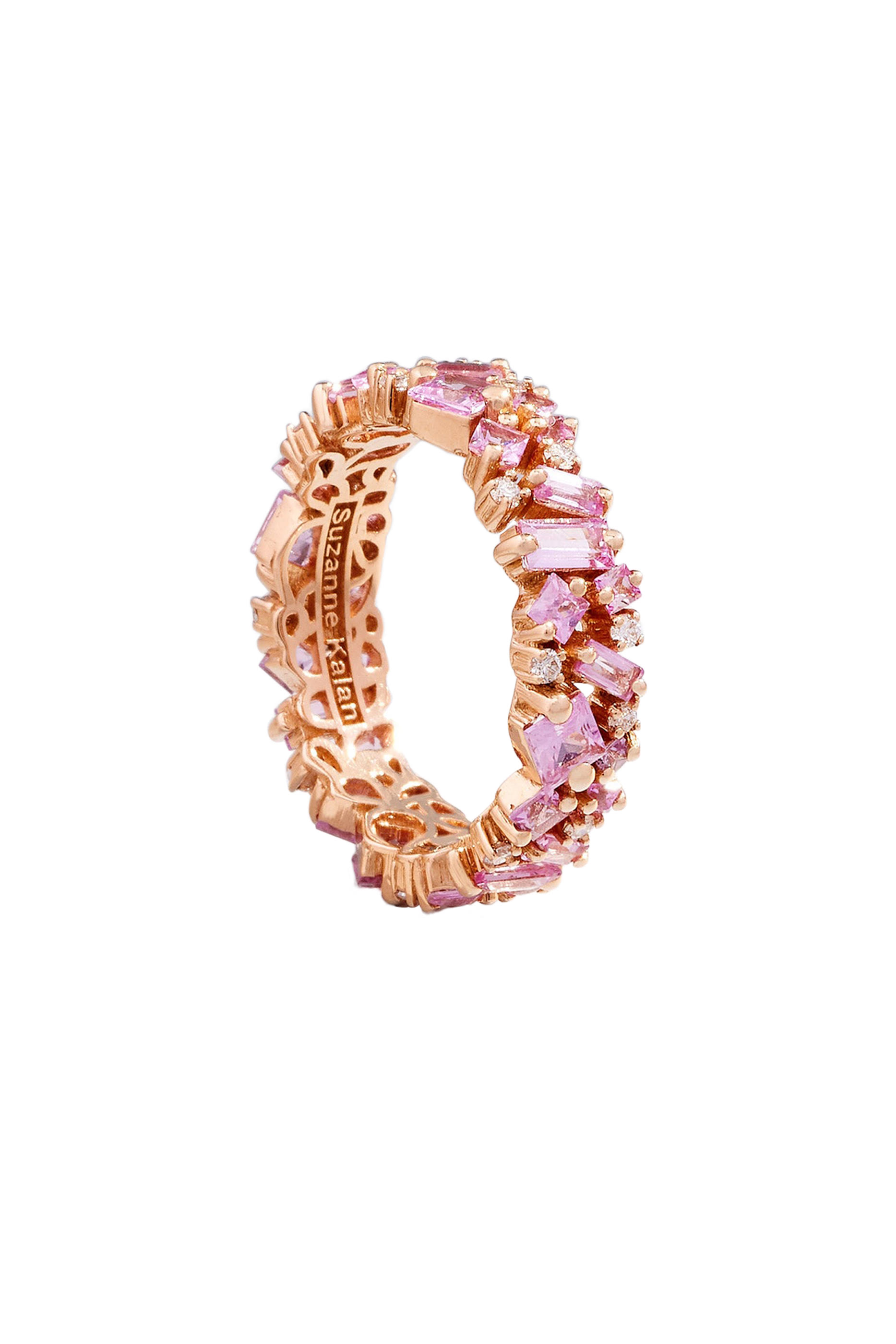 Frenzy Eternity Band, 18K Rose Gold with Pink Sapphires & Diamonds
