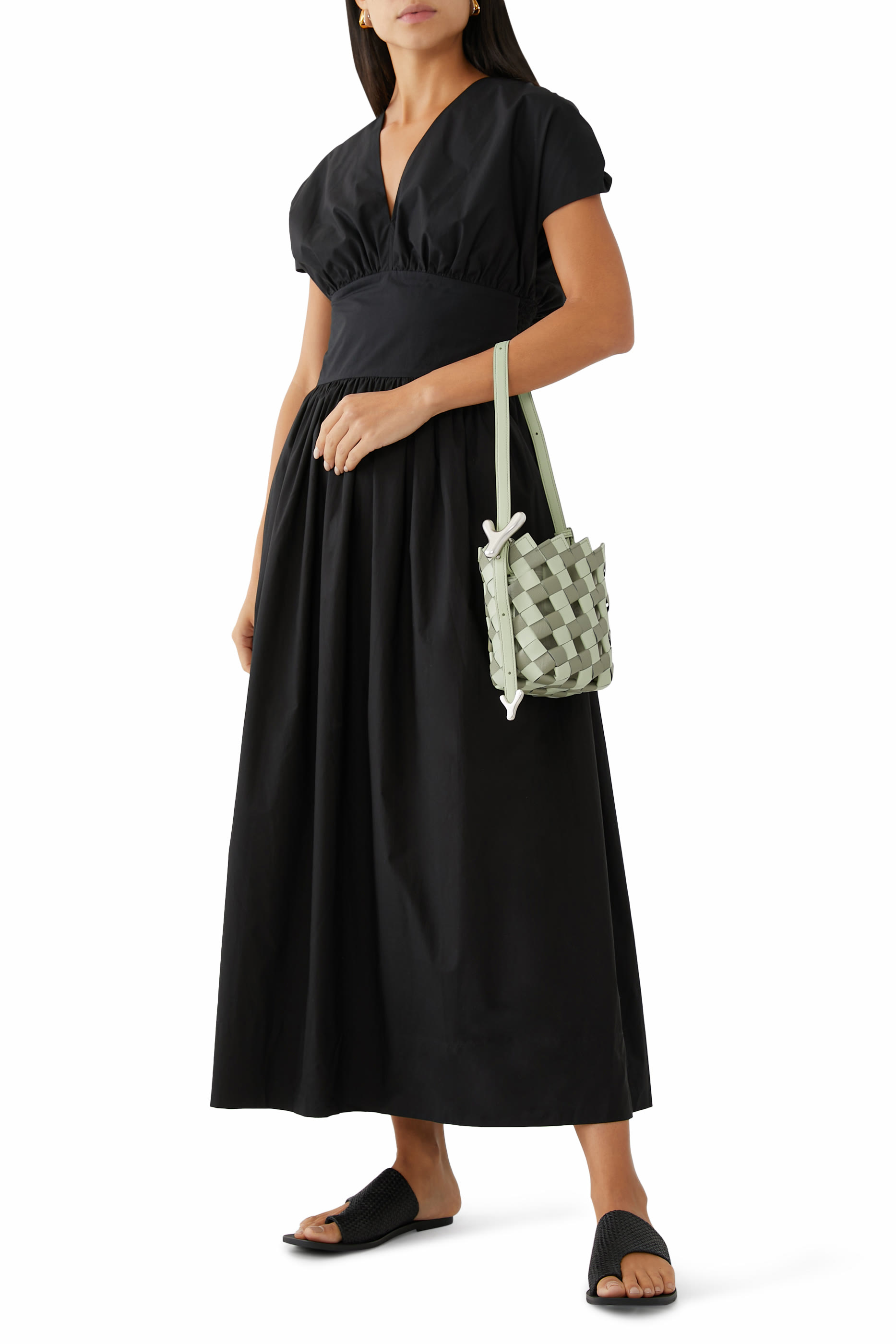 YY Bucket Woven Bucket Bag