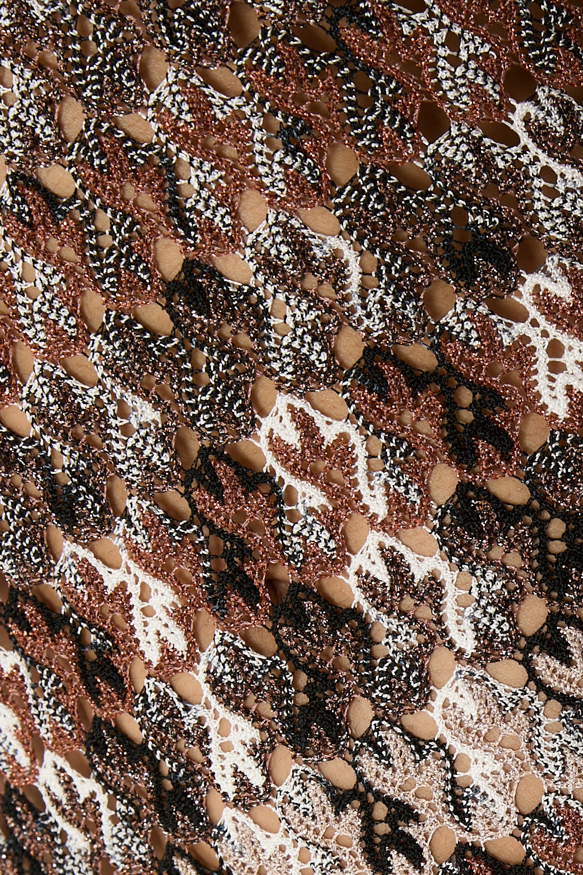 Stripe Lace Raschel Lurex Top