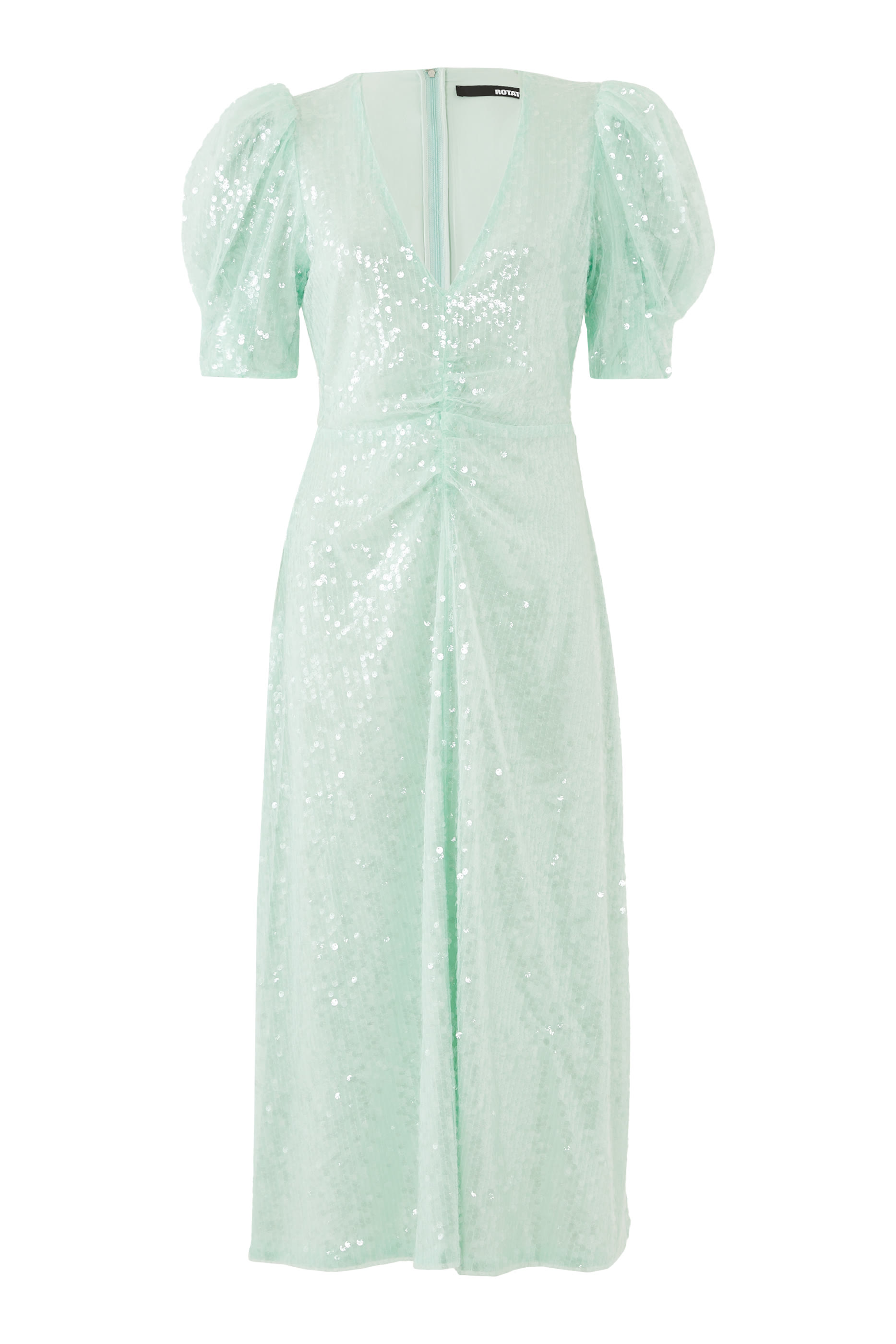 Sequins Midi V-Neck Dress