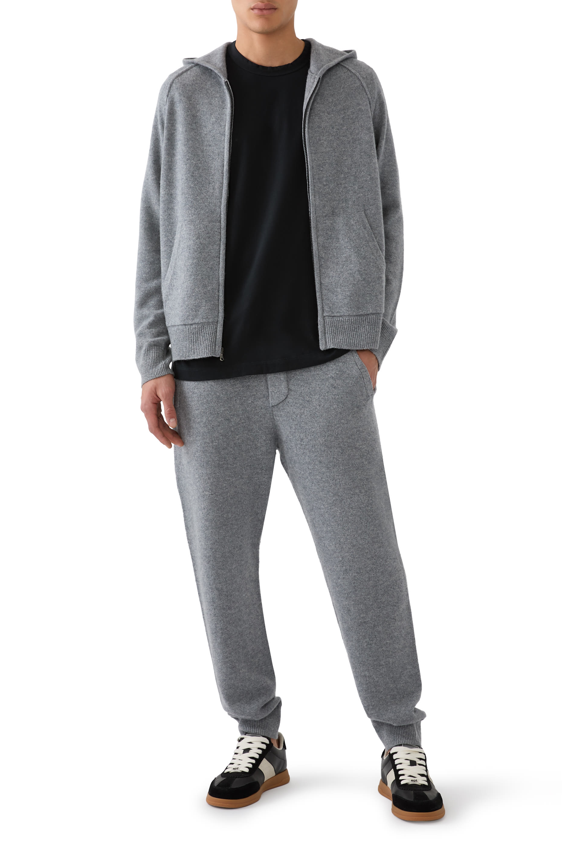 Recycled Cashmere Track Pants with Pockets