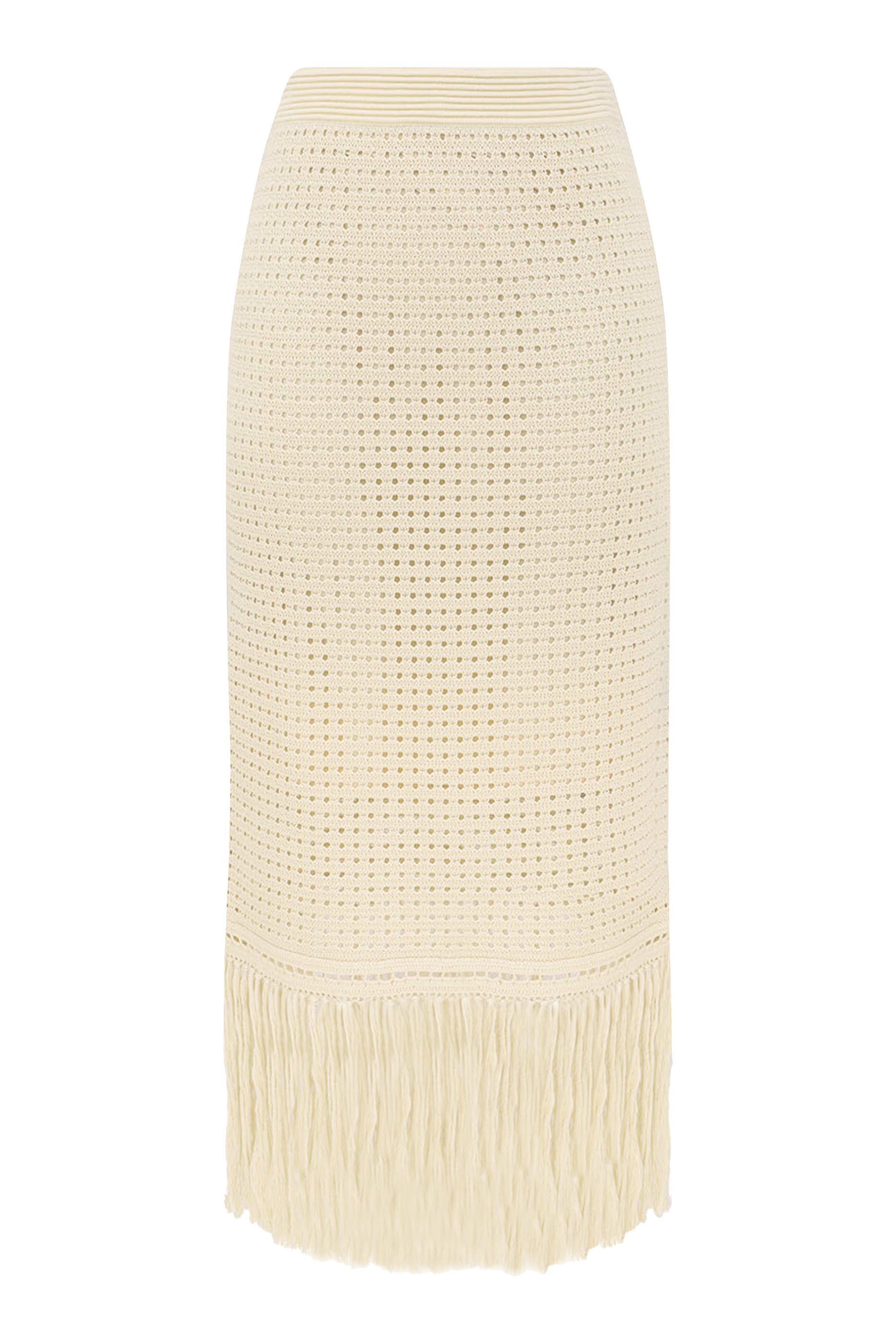  Indra Fringe Midi Skirt