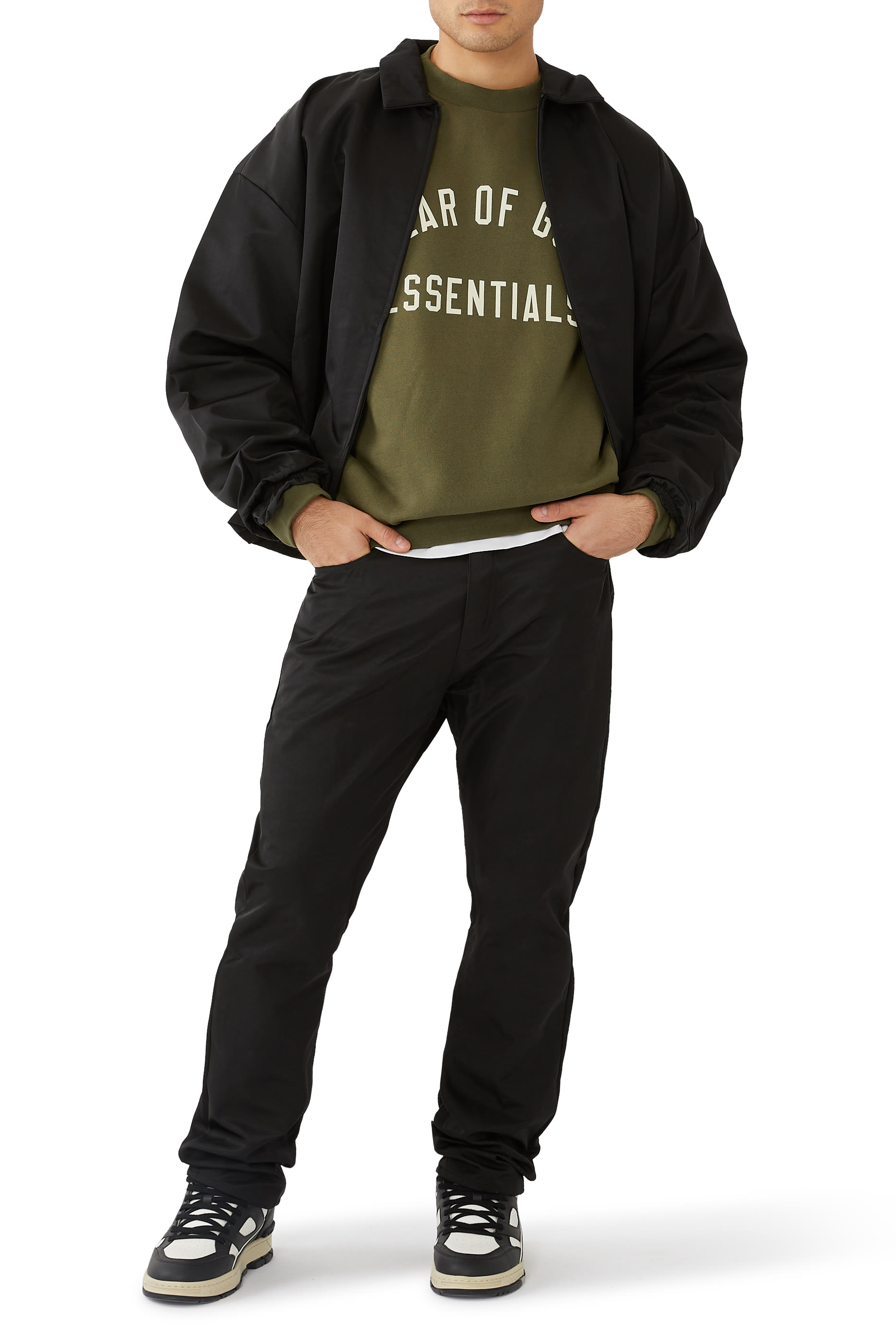 Essentials Textured Nylon 5-Pocket Pants