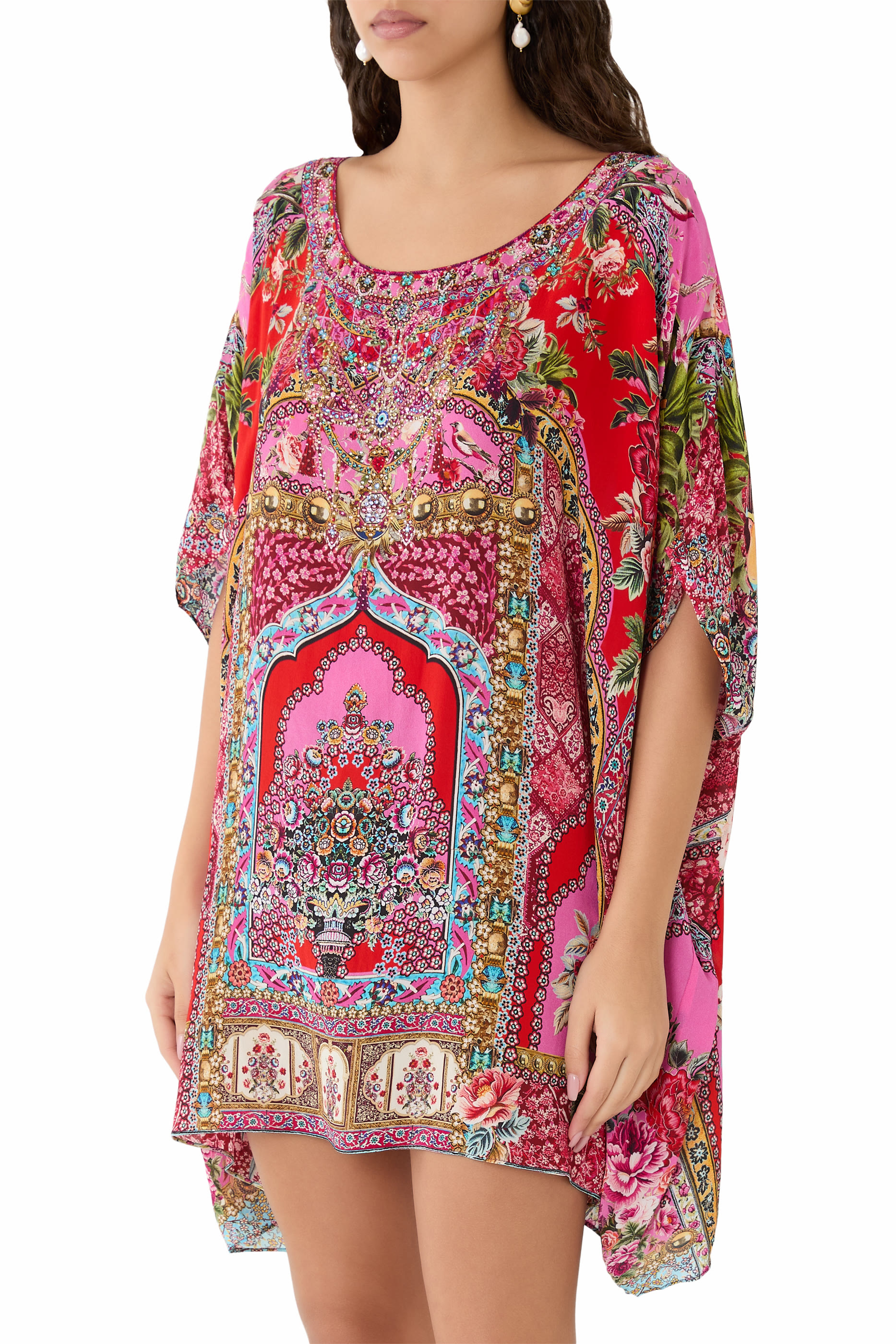Short Round Neck Kaftan