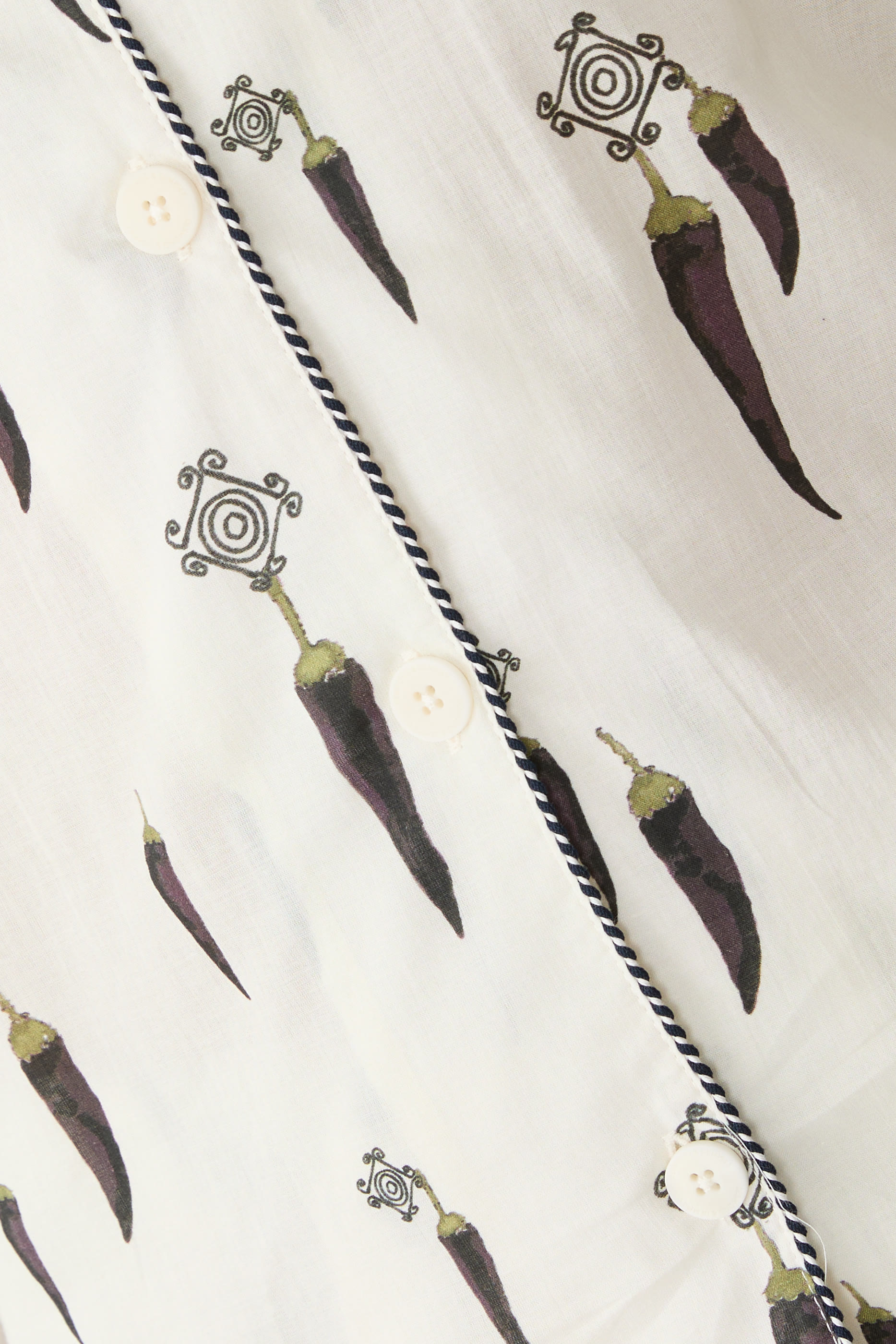 Elephant-Print Long Pajama Set