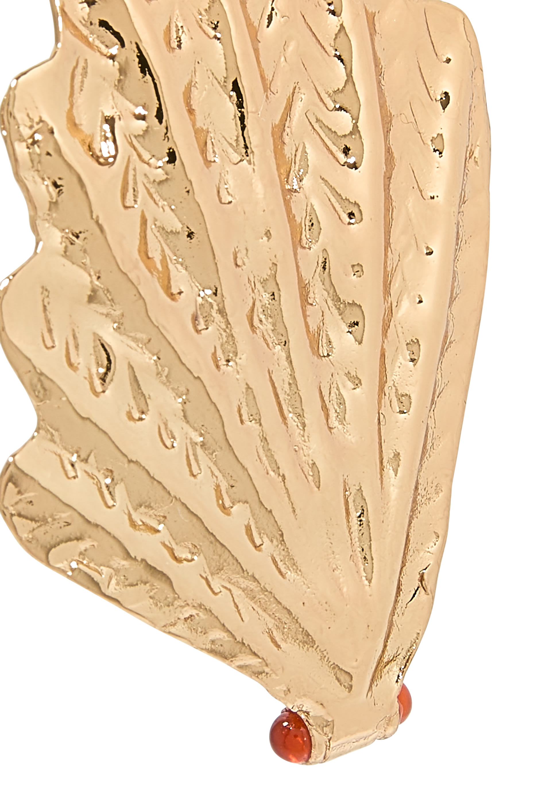 Shell Earrings, Gold-Plated Brass