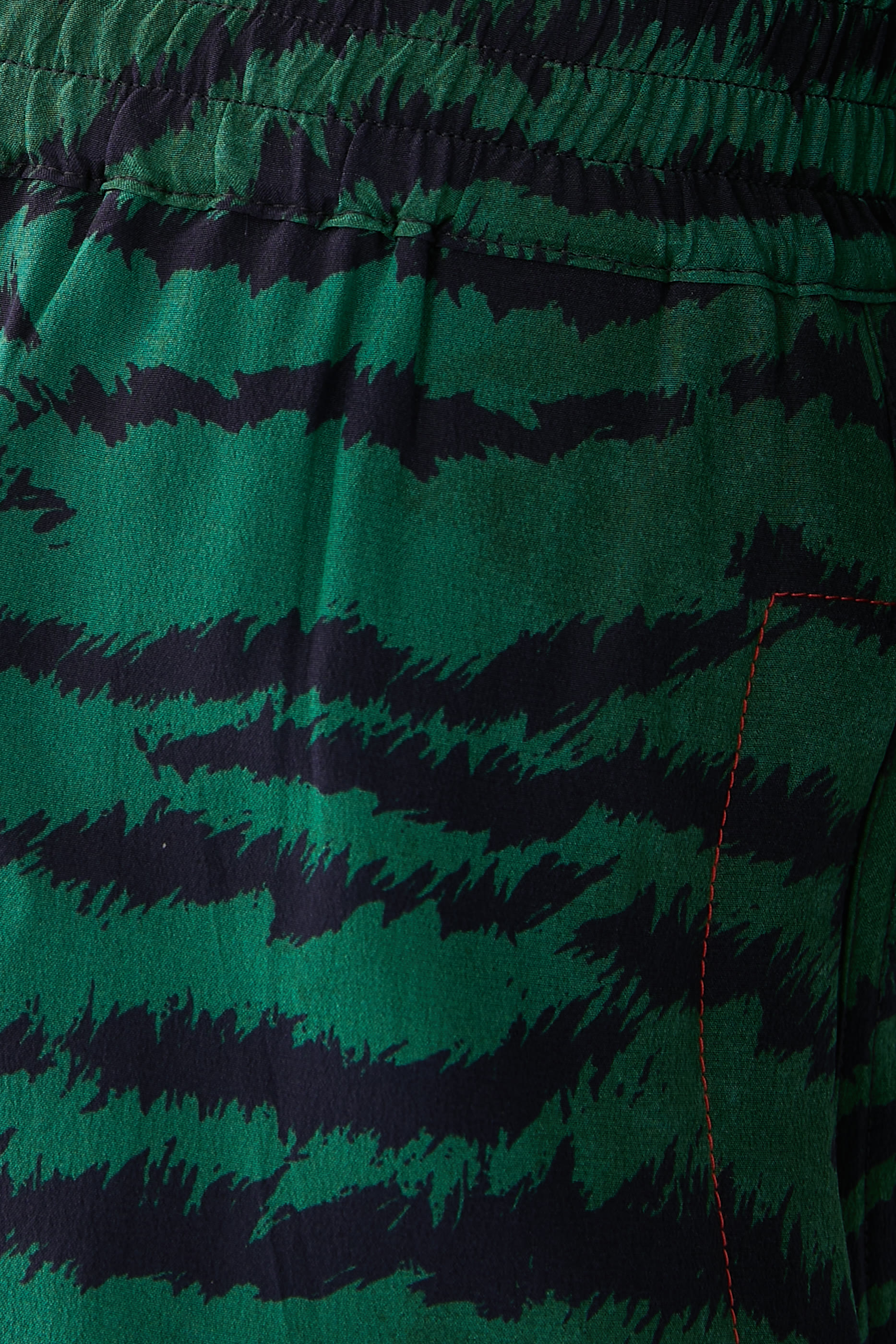 Tiger-Print Silk Pants