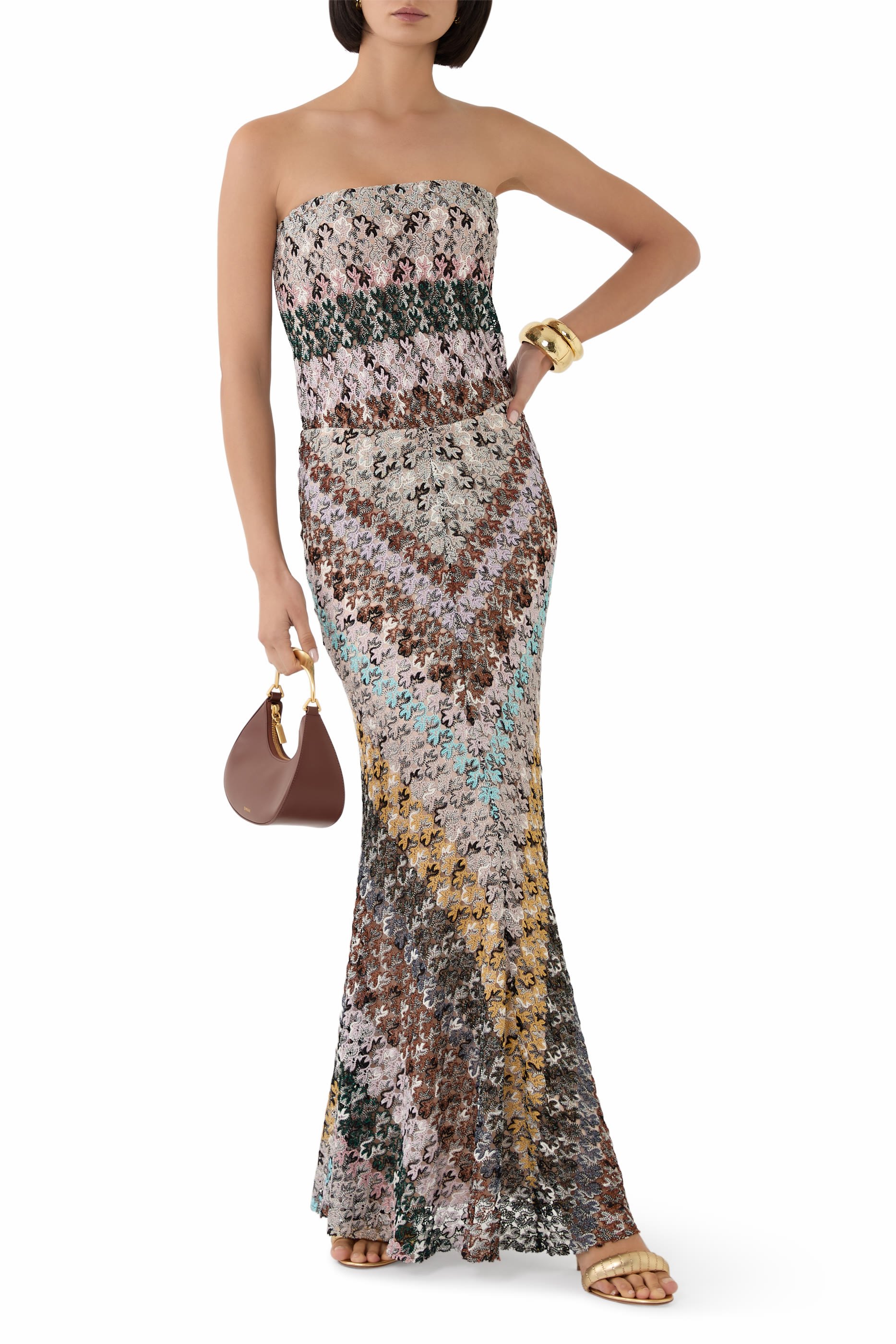 Flared Long Skirt in Lace