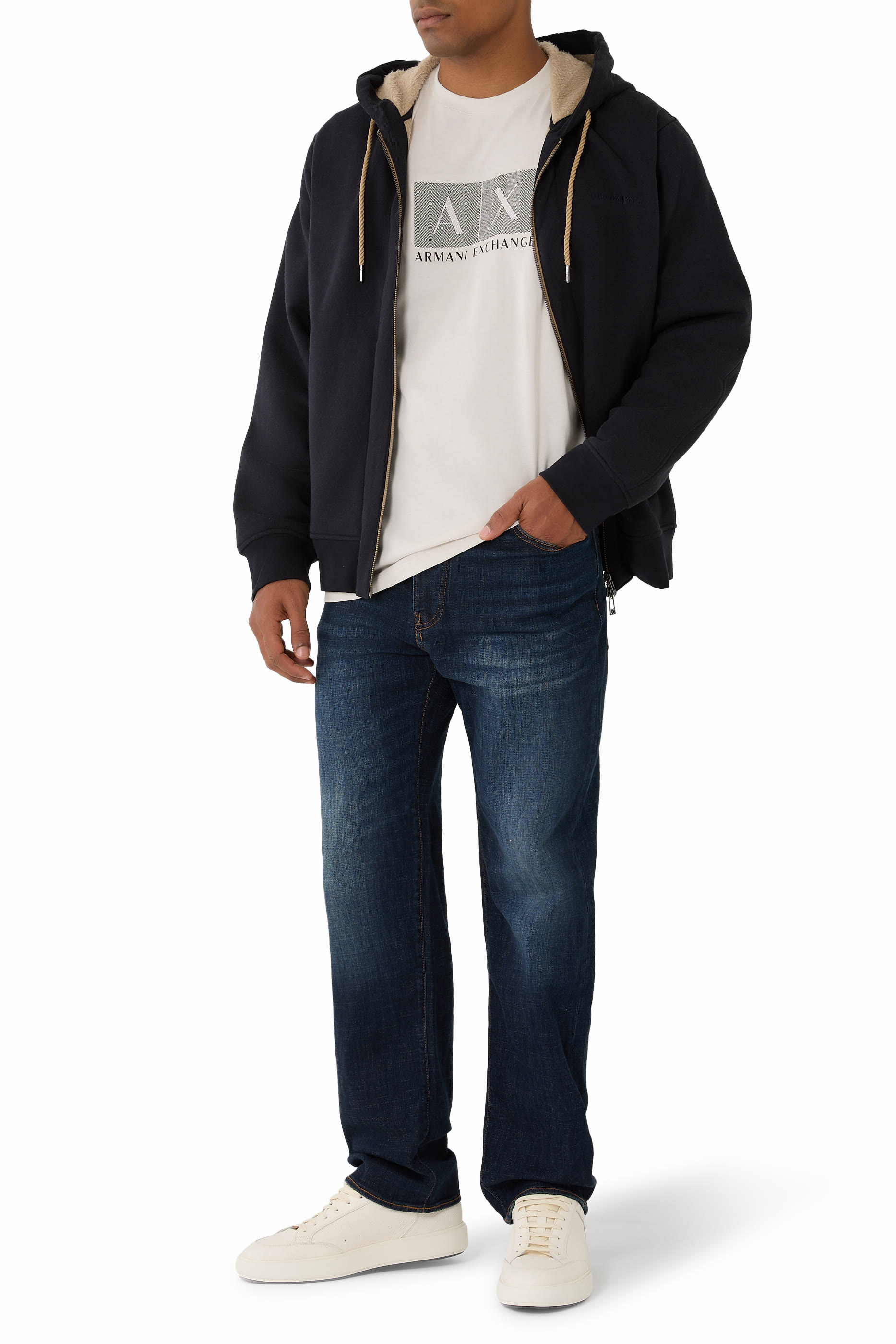 Straight Fit Jeans in Stretch Denim