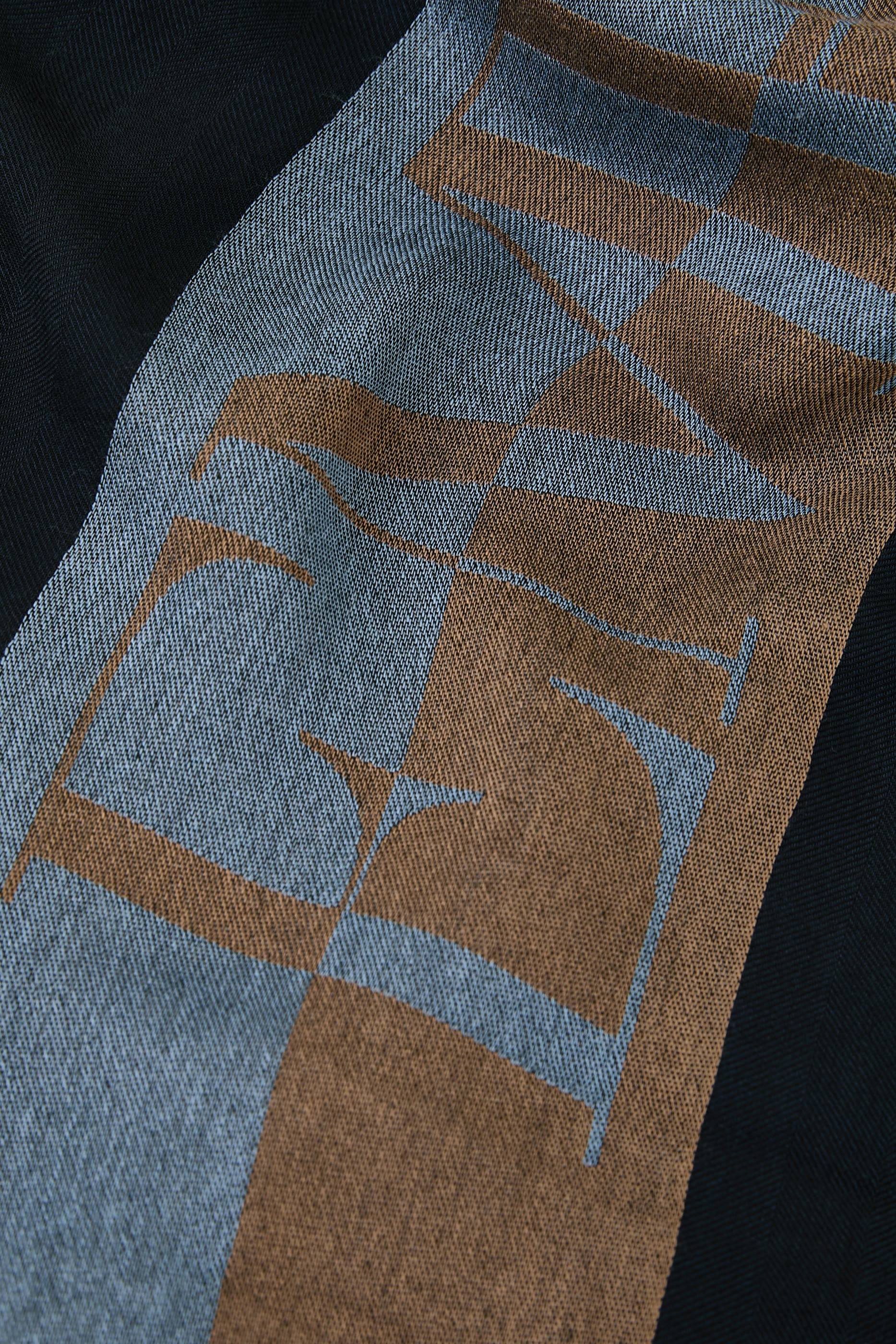 Two-Tone Oversized Logo Scarf