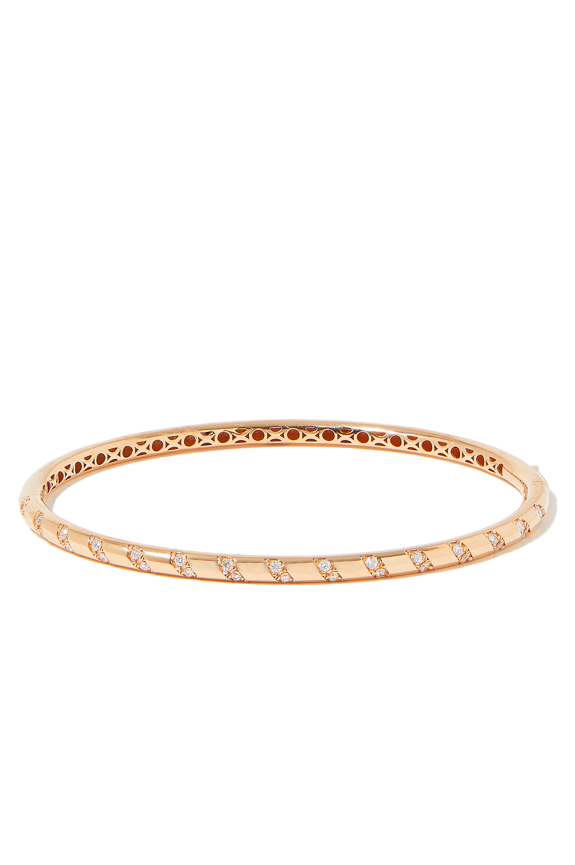 Tornado Bracelet, 18k Pink Gold & Enamel & Diamonds