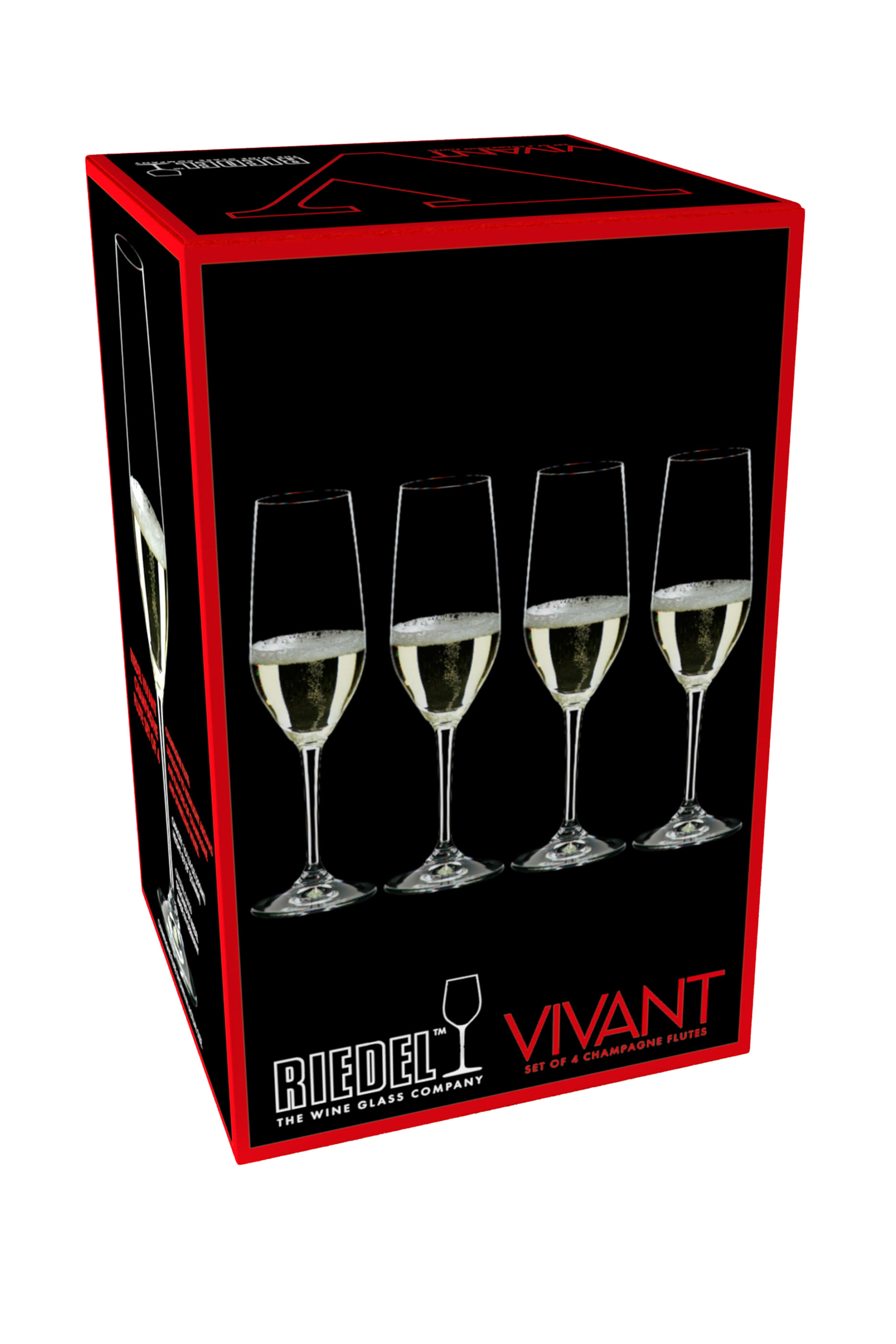 Vivant Flute Stem Glass, Set of 4